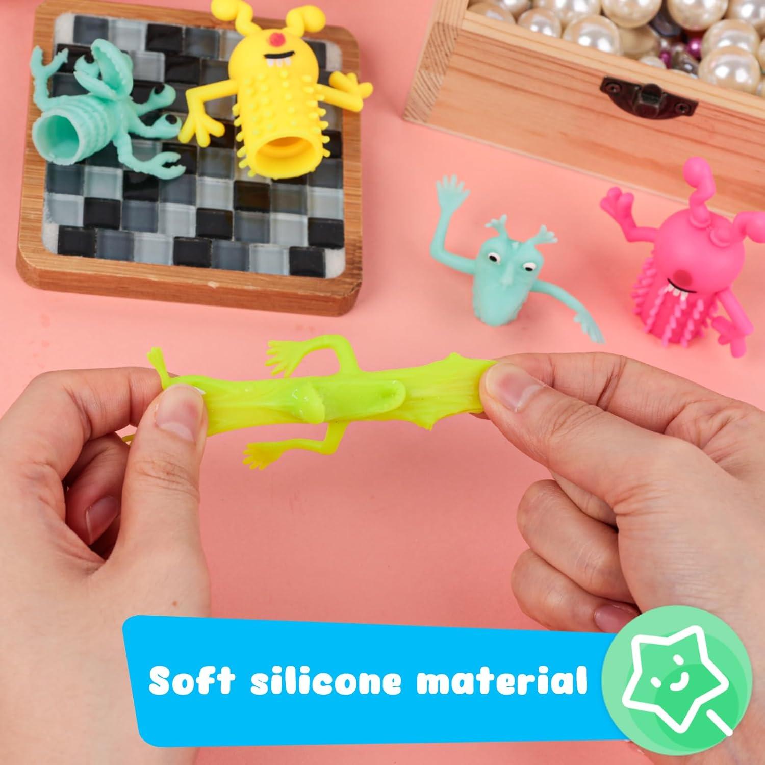 Juguetes de Títeres de Dedo 3 Nutrias - 25 Piezas de Silicona