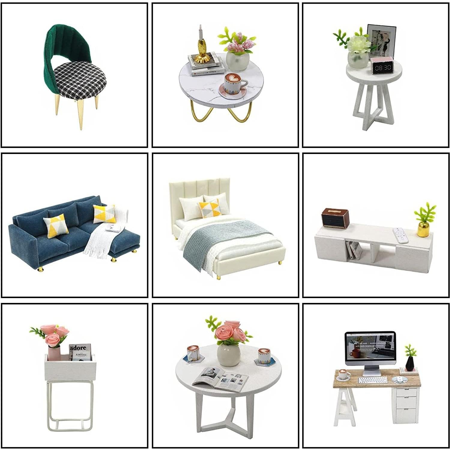 Casa de Muñecas Miniatura DIY CUTEROOM con Muebles y LED