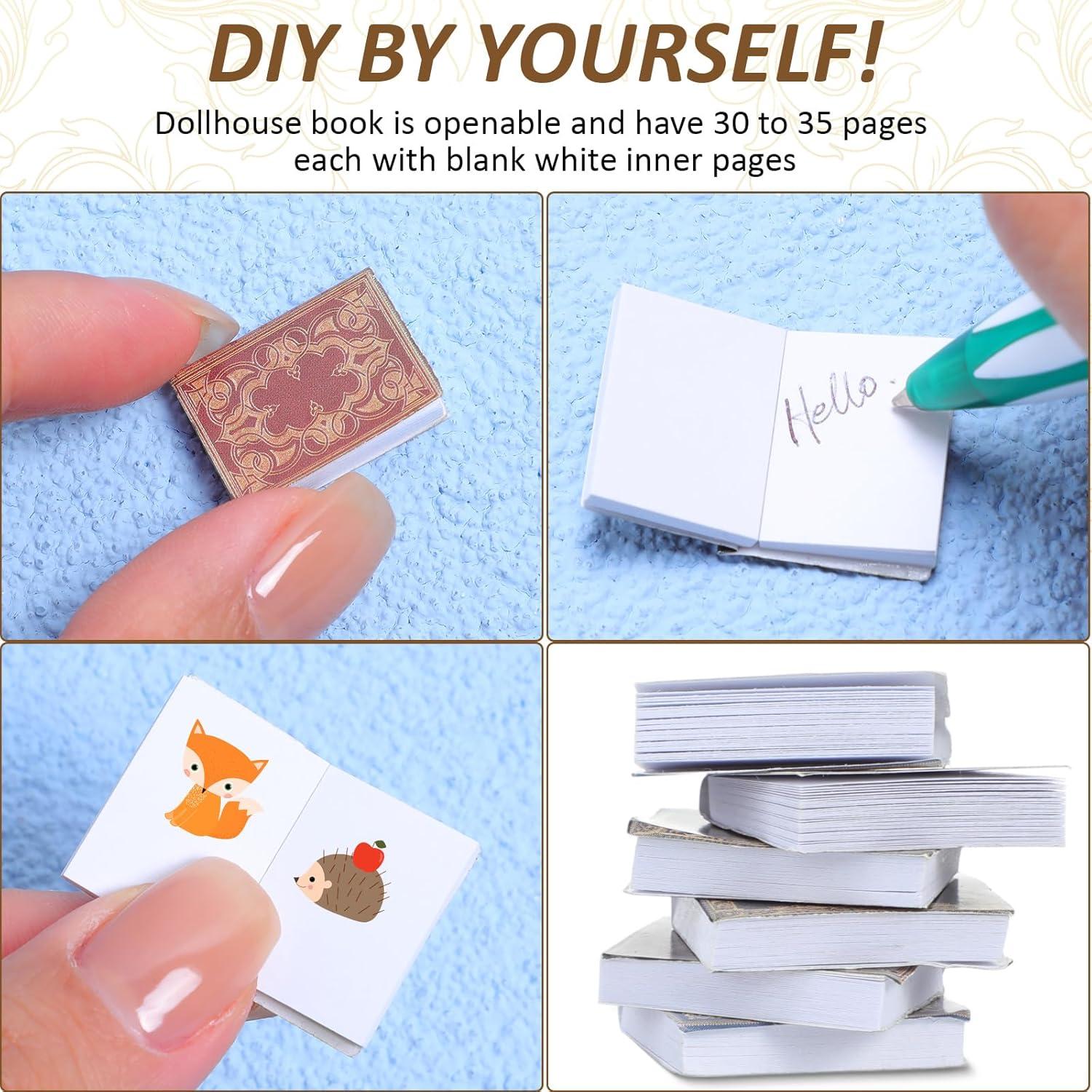 Conjunto Miniaturas Libros y Estante Poen 27 Pcs Vintage