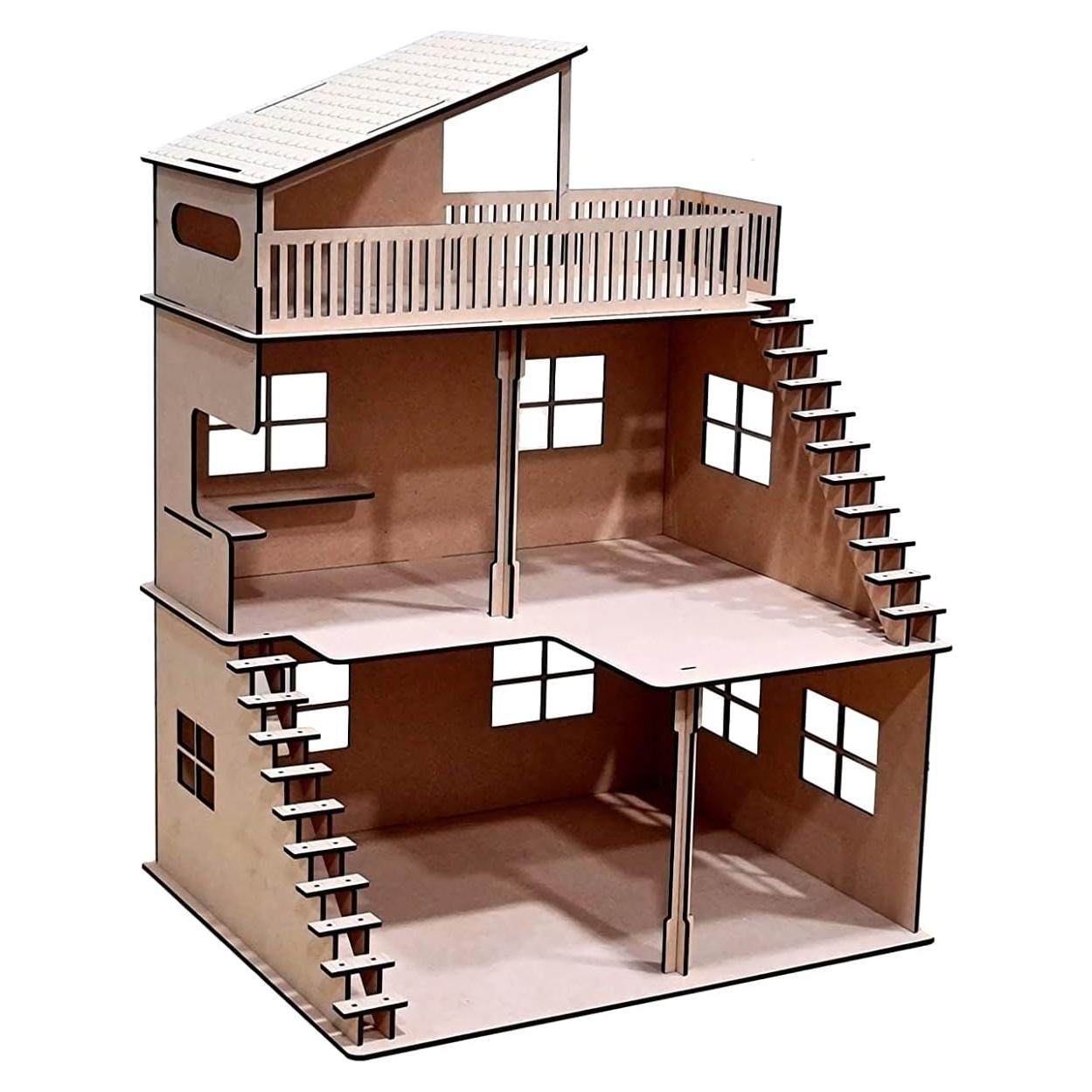 Casa de Muñecas de Madera StonKraft 52.7x31.8x38.1 cm DIY