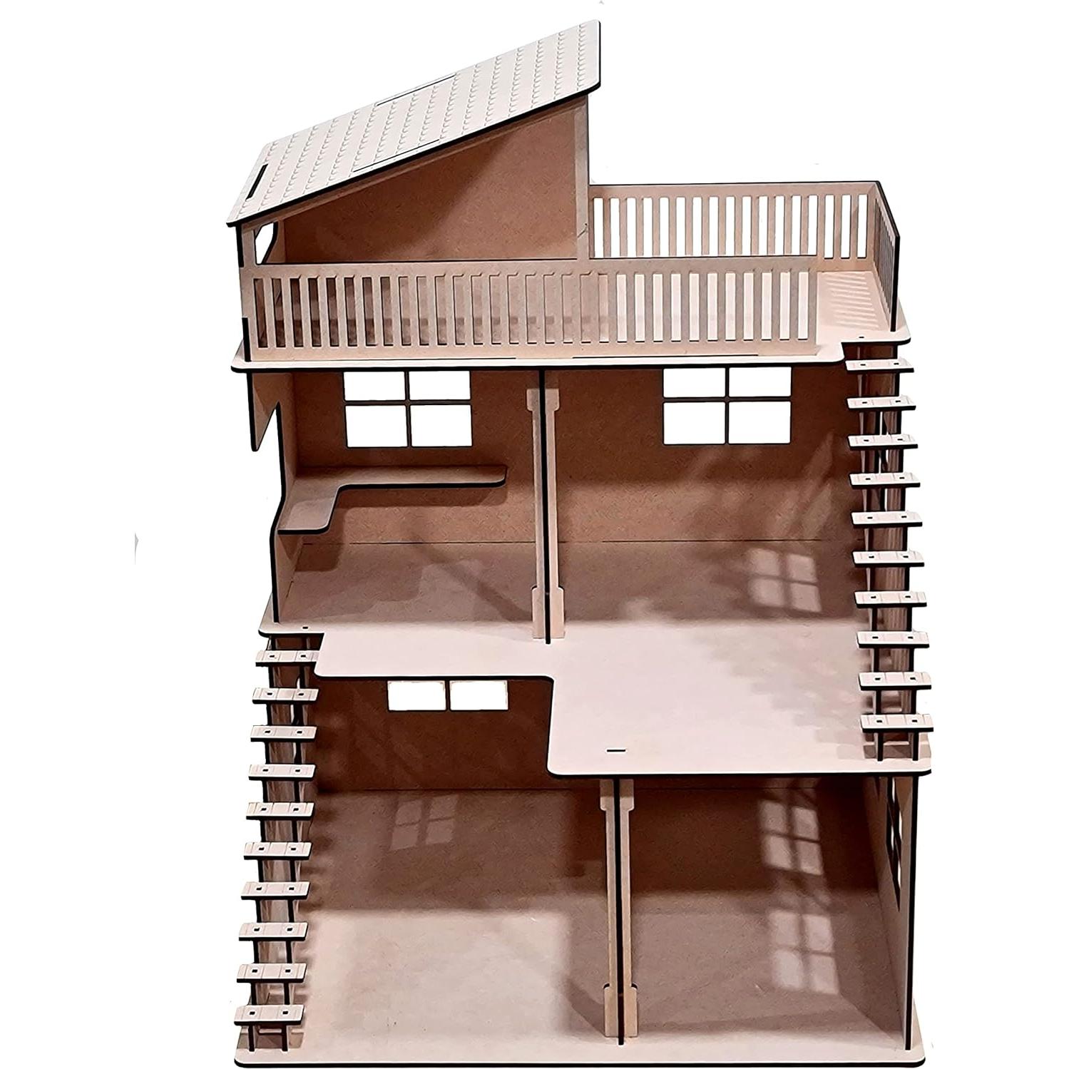 Casa de Muñecas de Madera StonKraft 52.7x31.8x38.1 cm DIY