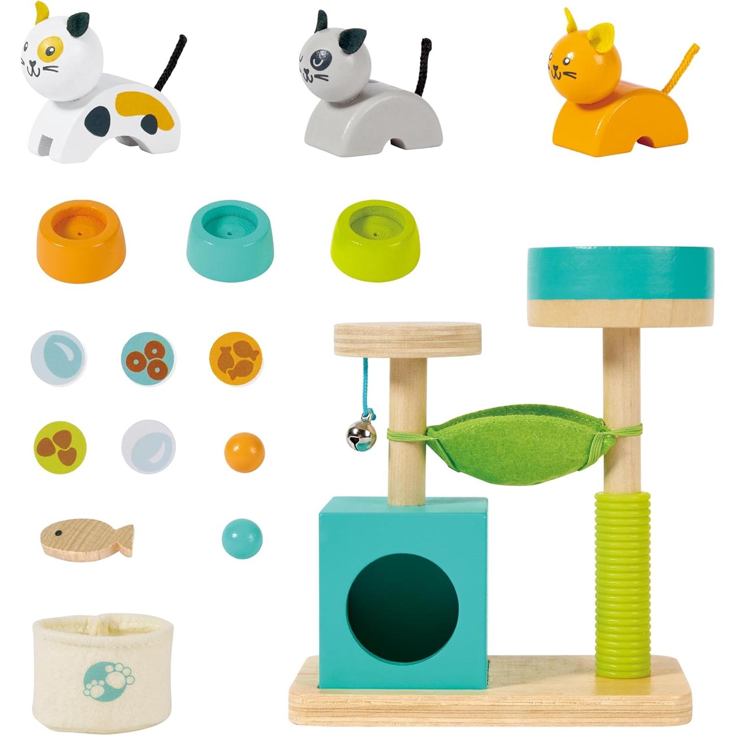 Juego de Casa de Gatito Hape - Juguetes de Madera para Niños