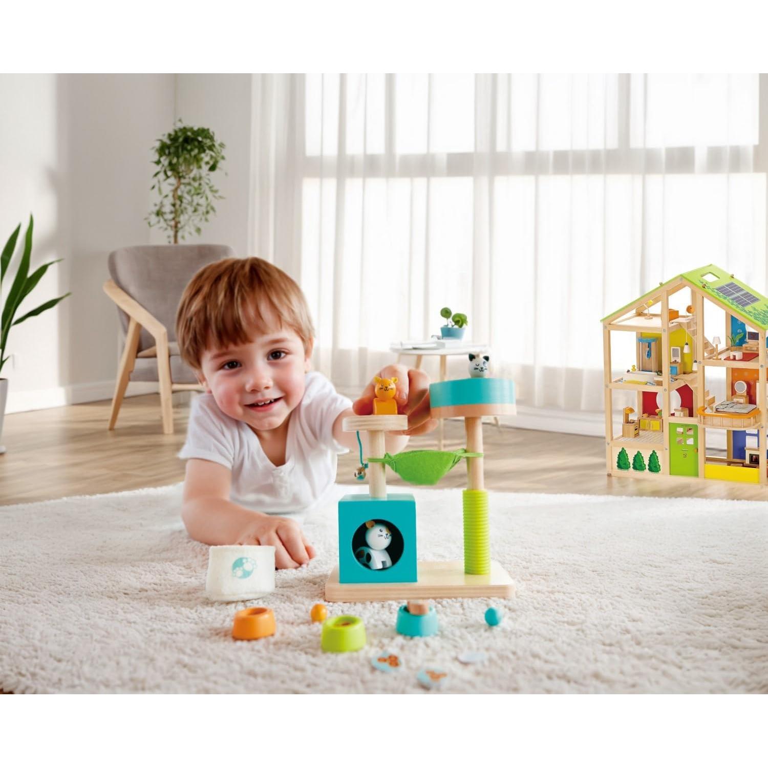 Juego de Casa de Gatito Hape - Juguetes de Madera para Niños