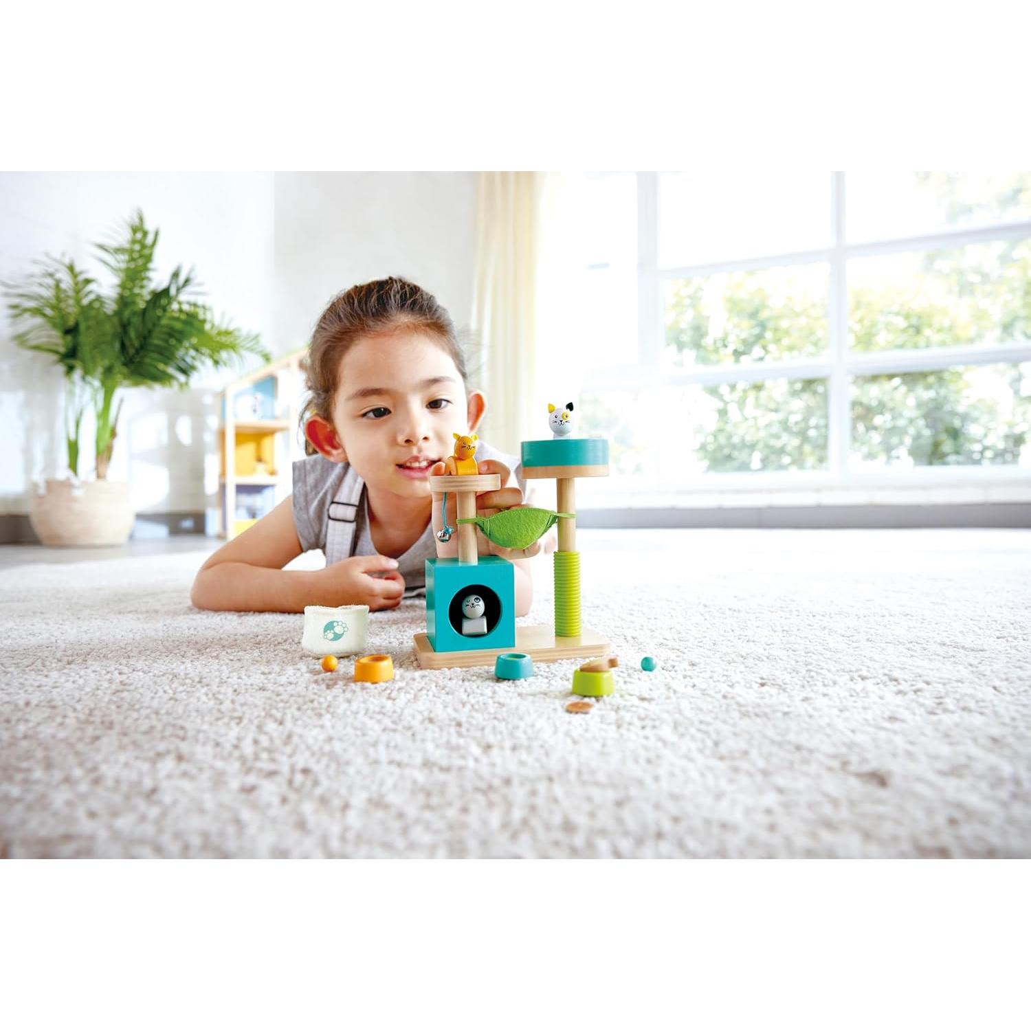 Juego de Casa de Gatito Hape - Juguetes de Madera para Niños