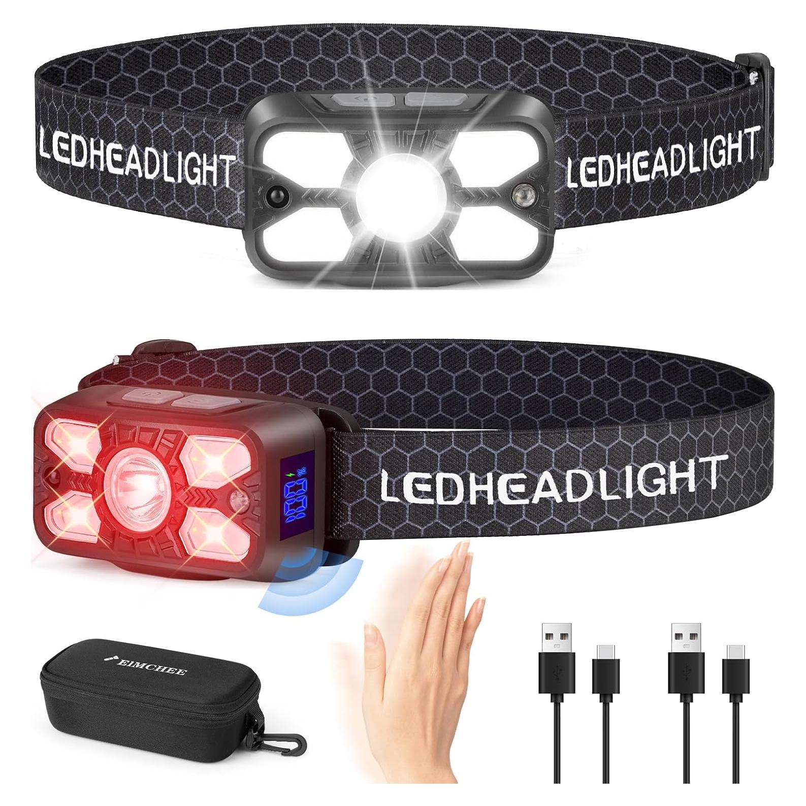 Linterna Frontal Recargable Elmchee 2500 Lúmenes 14 Modos