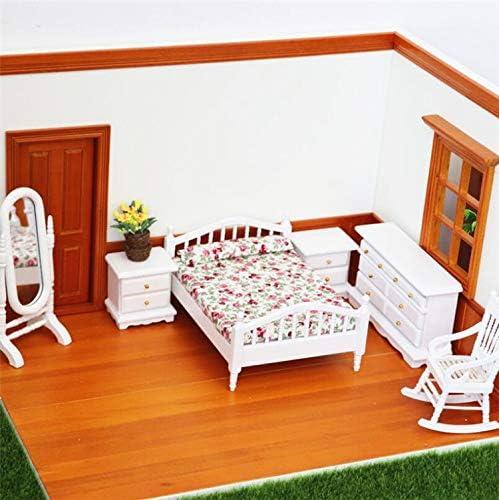 Conjunto de Muebles Miniatura 1:12 EatingBiting - Cama, Silla, Espejo