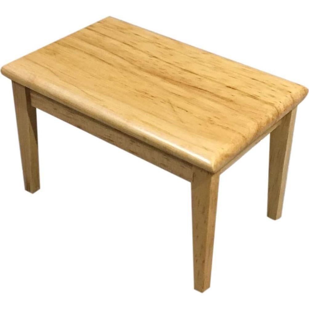 Conjunto de Mesa y Sillas de Madera para Casa de Muñecas 1:12 SXFSE