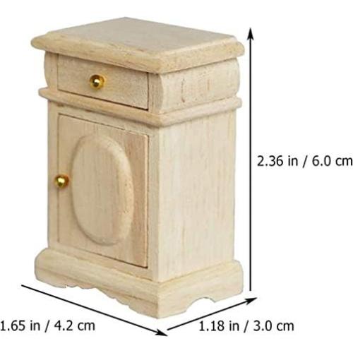 Mesita de Noche Miniatura 1:12 Cutemini Madera Ecológica