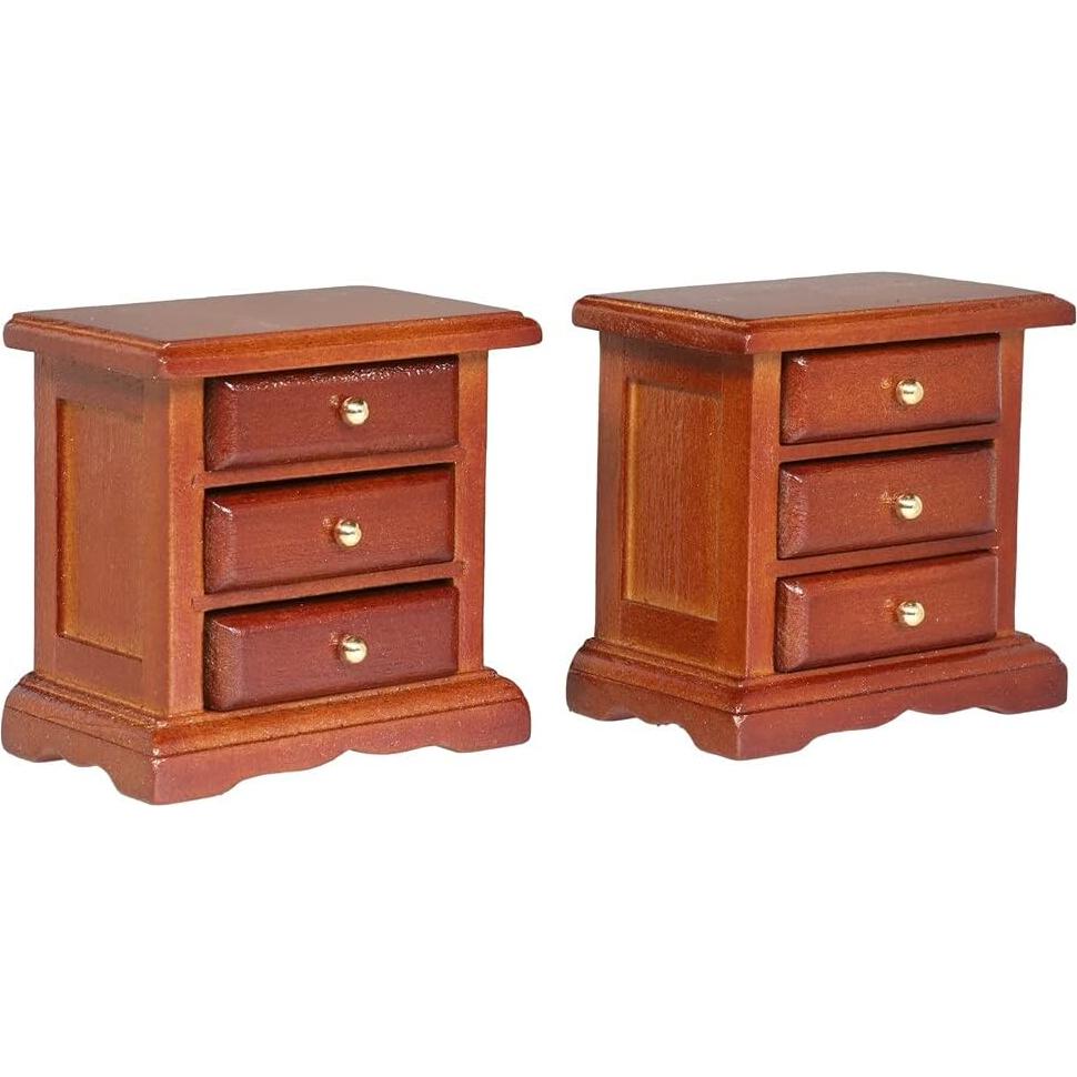 Juego de 2 Mesitas de Noche de Madera Inusitus 1/12