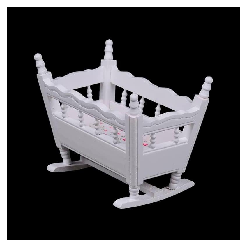 Cuna de Muñeca de Madera EatingBiting 1:12 Accesorios DIY