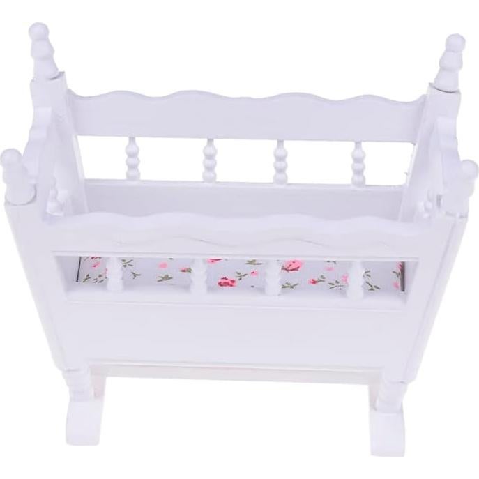 Cuna de Muñeca de Madera EatingBiting 1:12 Accesorios DIY