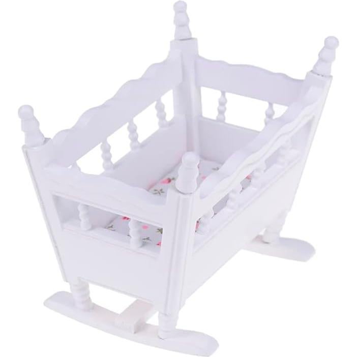 Cuna de Muñeca de Madera EatingBiting 1:12 Accesorios DIY