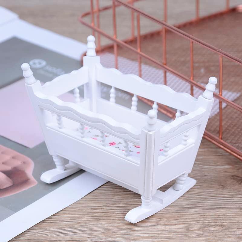 Cuna de Muñeca de Madera EatingBiting 1:12 Accesorios DIY