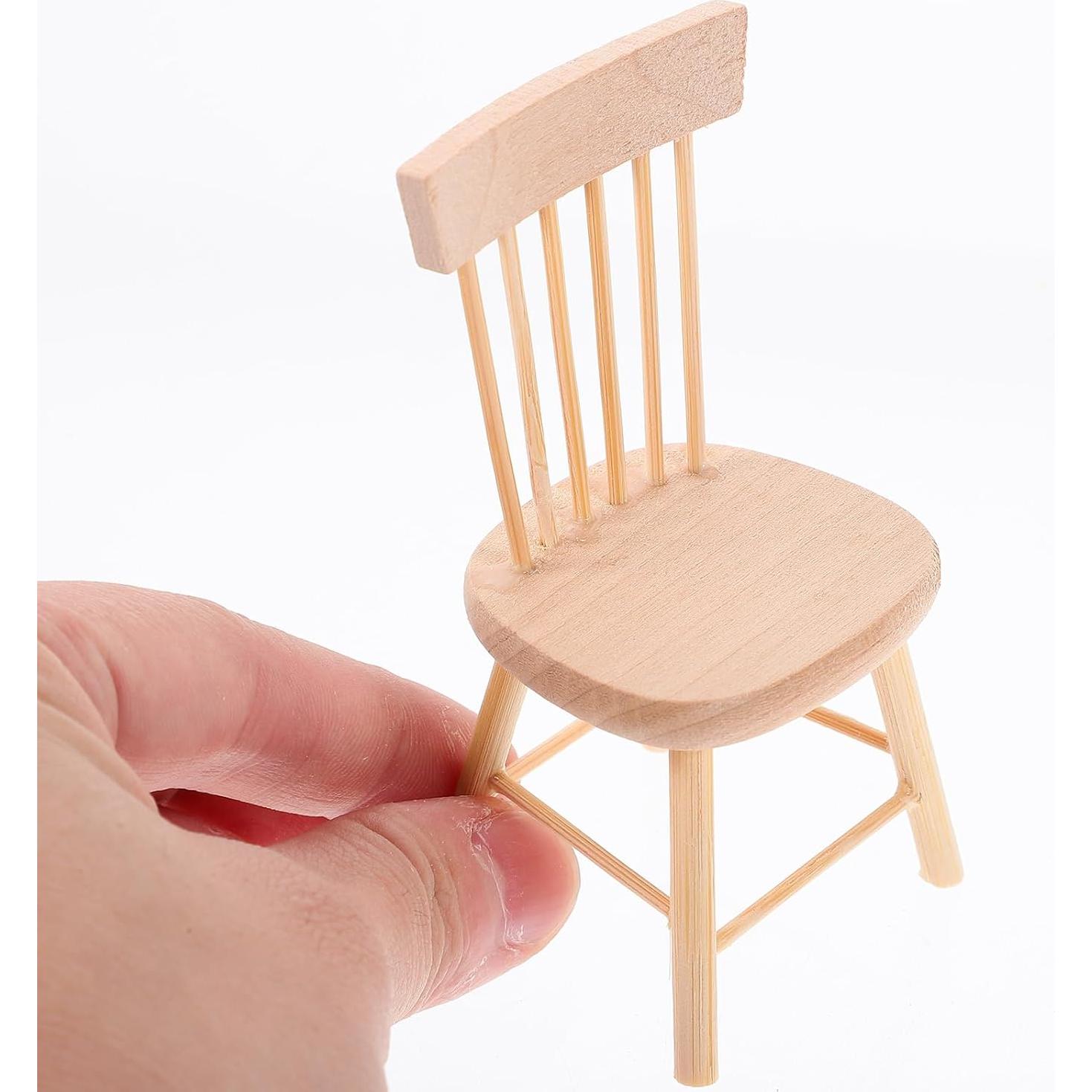 Conjunto de Muebles de Casa de Muñecas JOINPAYA - Mesa y Sillas Miniatura