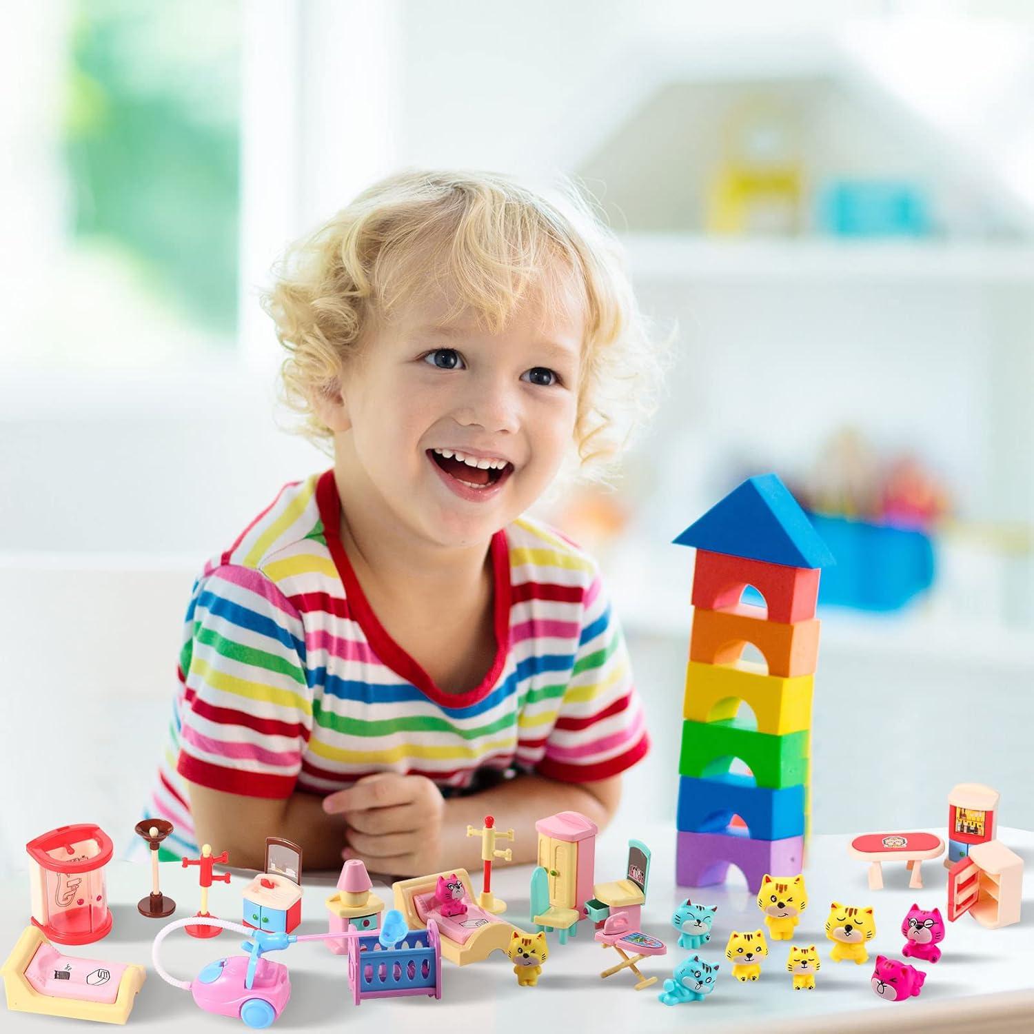 59 Piezas Accesorios Muebles Casa de Muñecas Chalyna