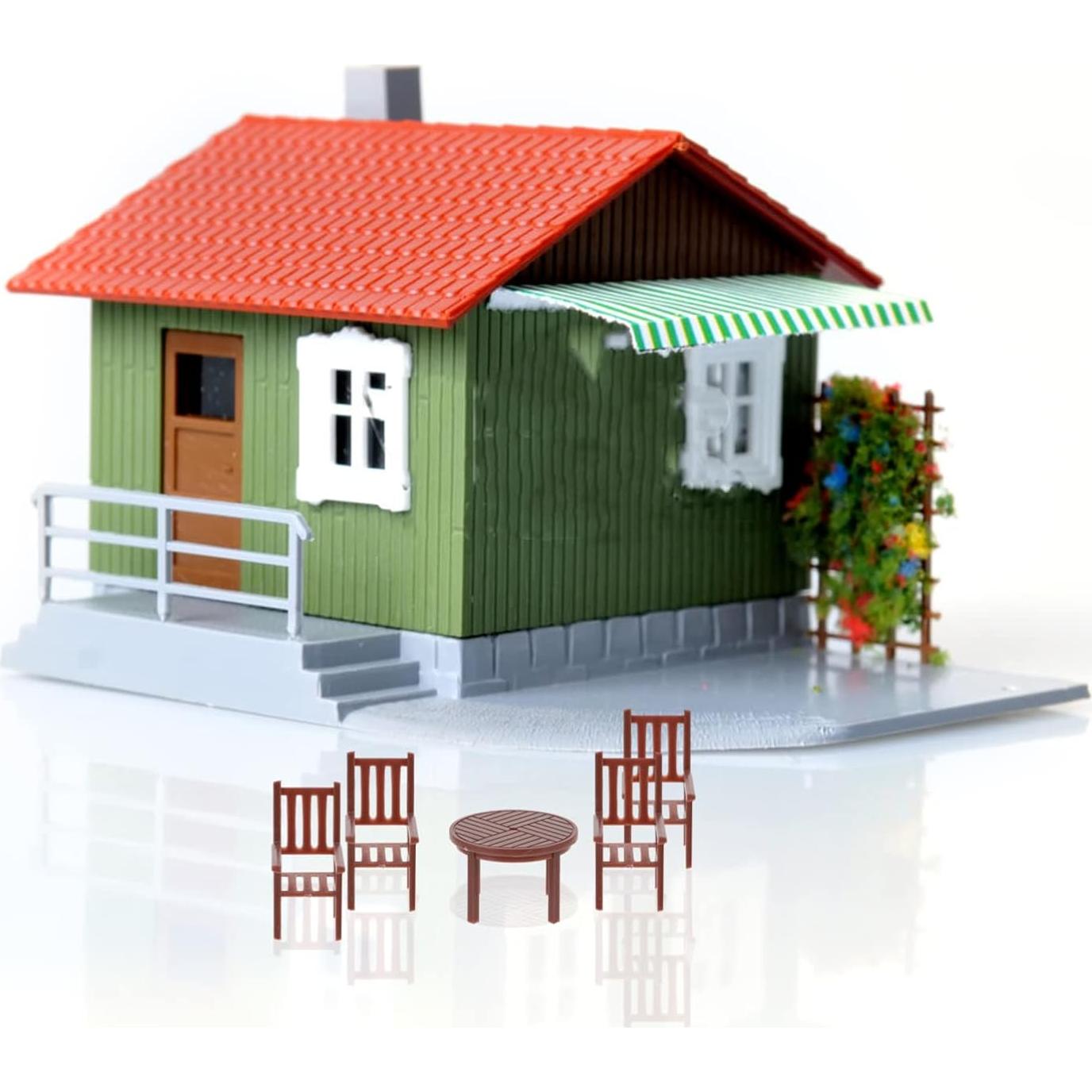 Conjunto de Muebles en Miniatura Toyvian 1:50 Mesa y Sillas