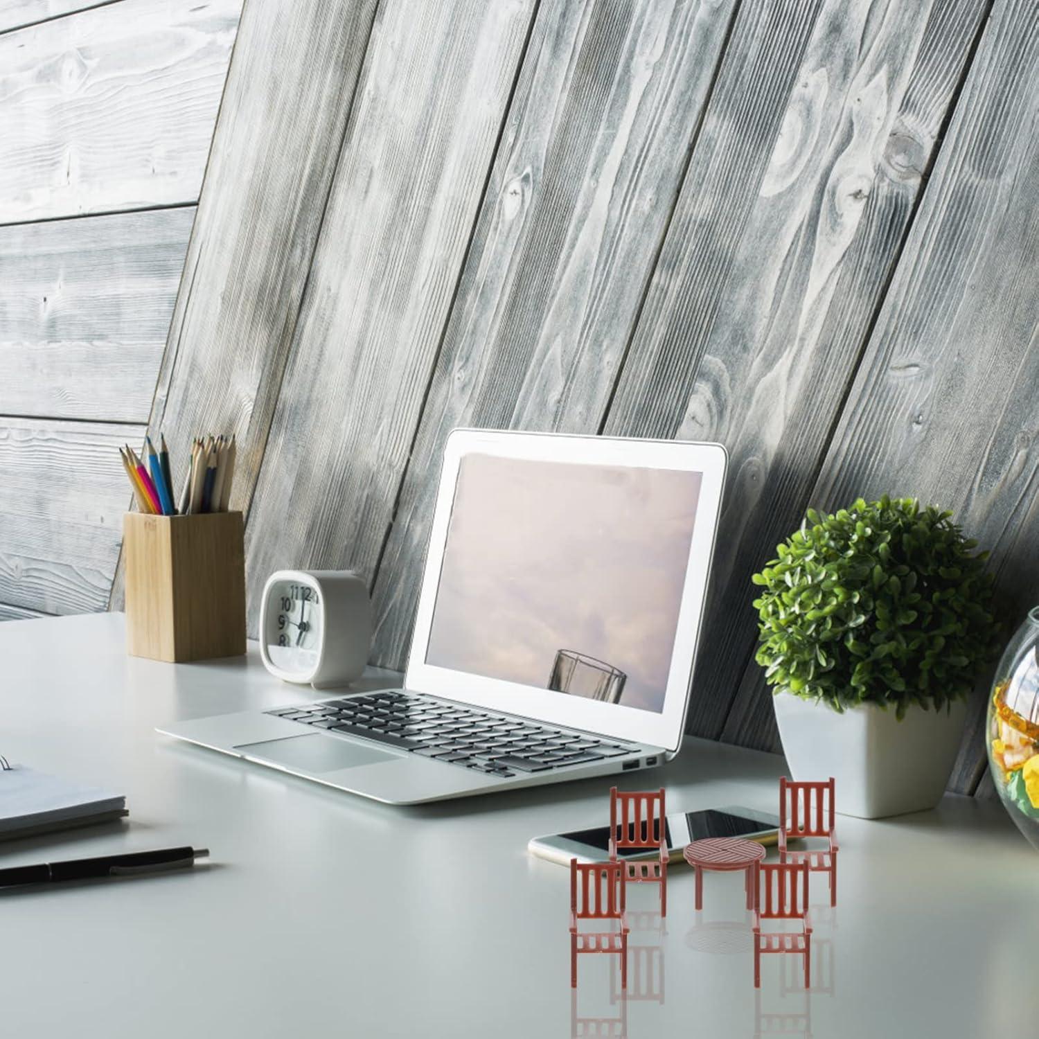 Conjunto de Muebles en Miniatura Toyvian 1:50 Mesa y Sillas