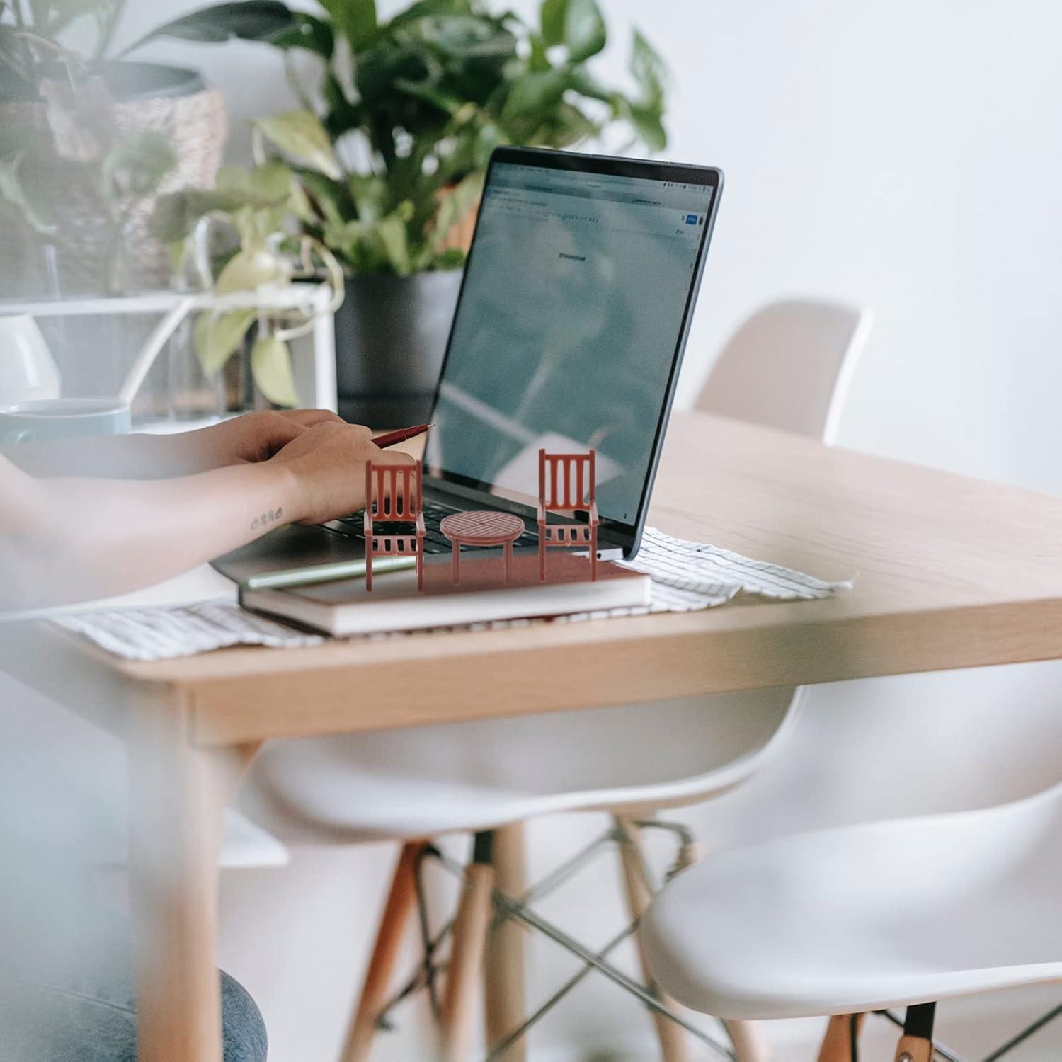 Conjunto de Muebles en Miniatura Toyvian 1:50 Mesa y Sillas