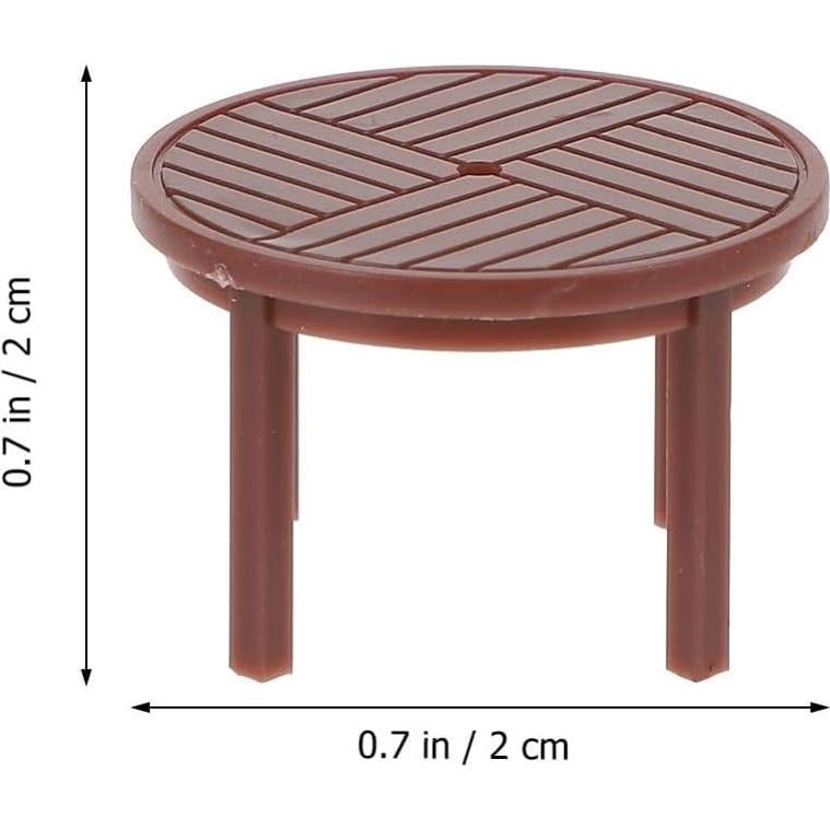 Conjunto de Muebles en Miniatura Toyvian 1:50 Mesa y Sillas