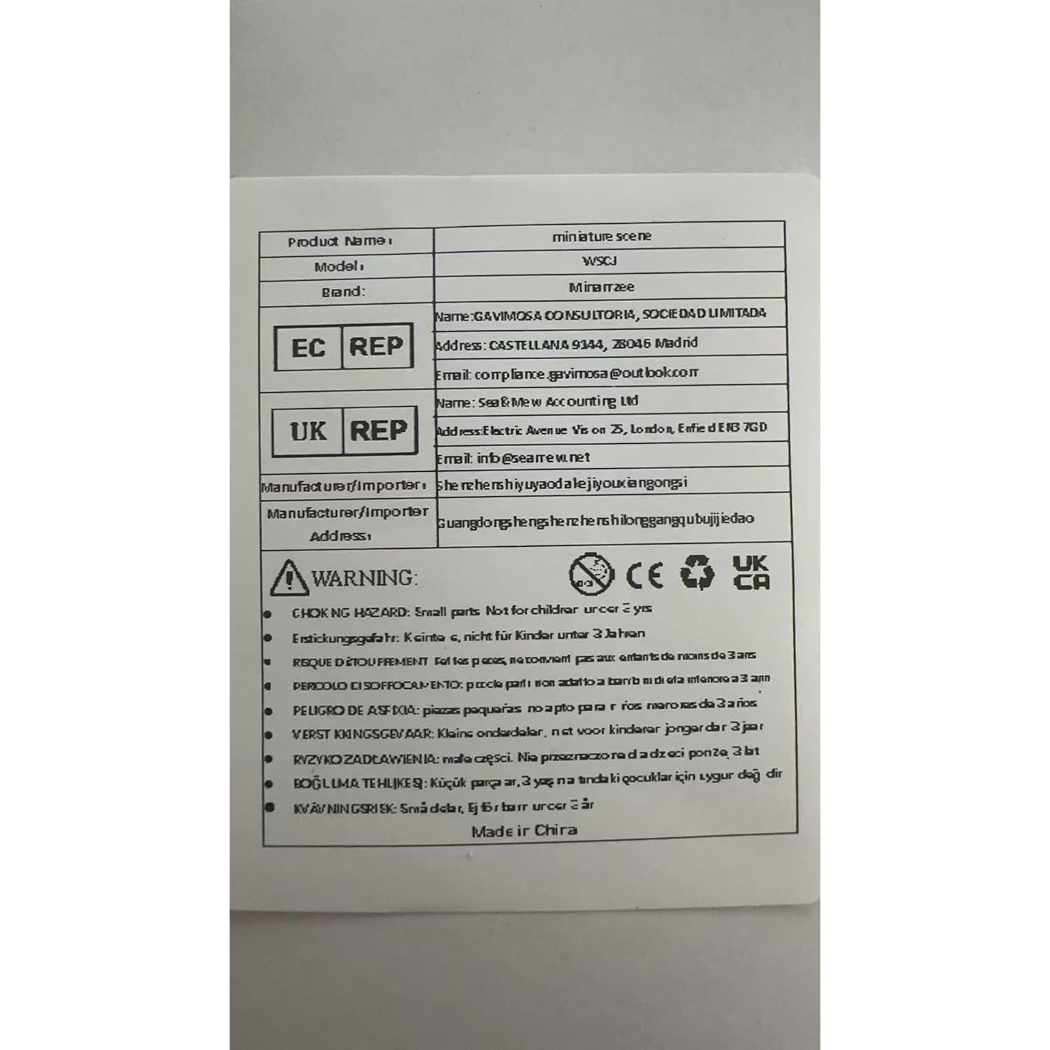 Juego de gabinete de madera Minamzee 1:12 con accesorios 11 piezas