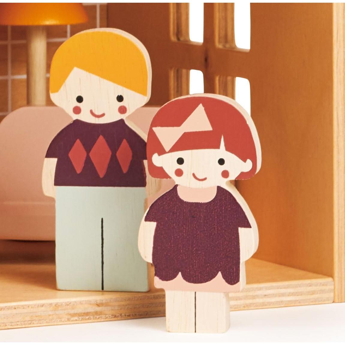 Familia de Muñecas de Madera Mentari - Set 5 Piezas 12m+