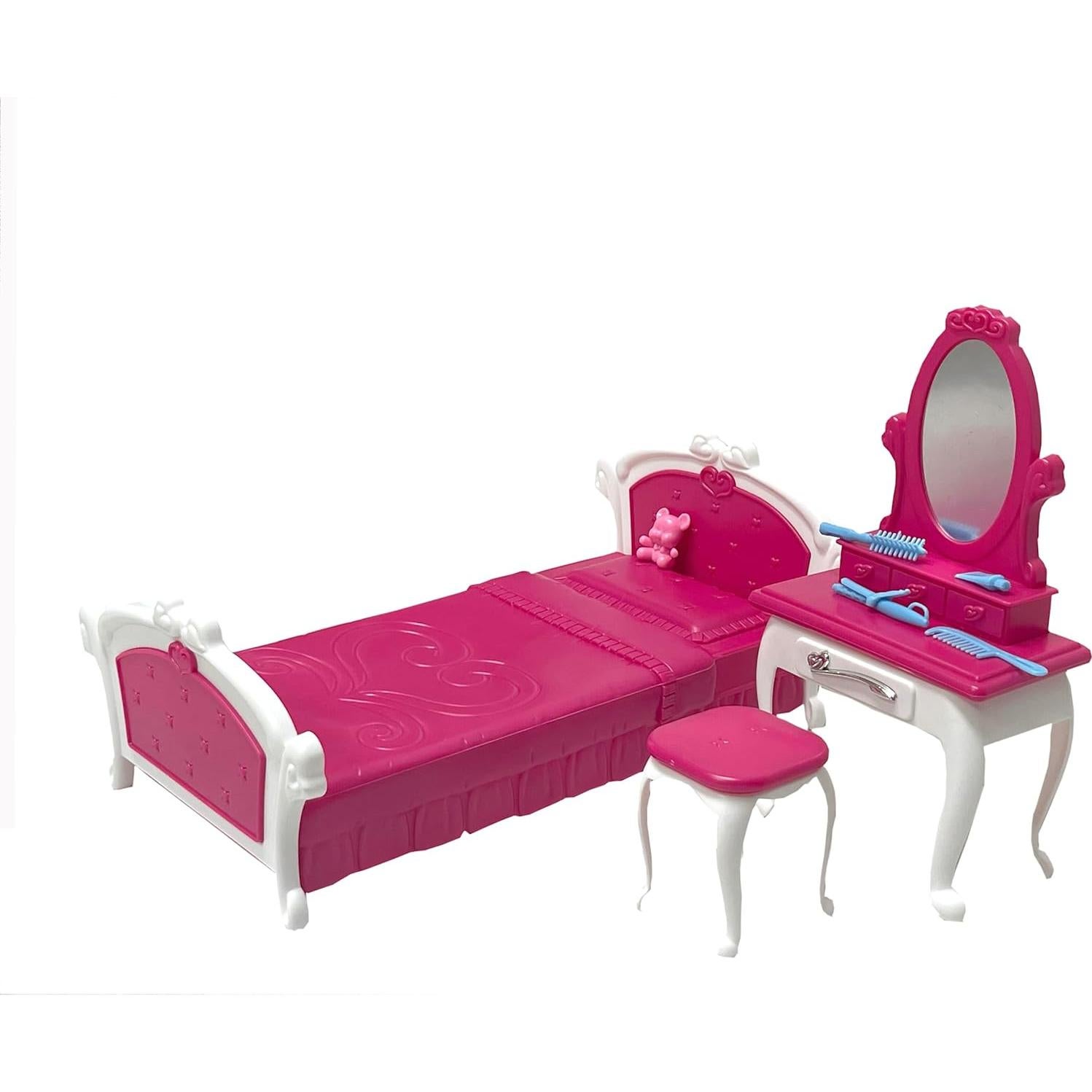 Muebles para Casa de Muñecas Irra Bay - Dormitorio y Mesa de Maquillaje