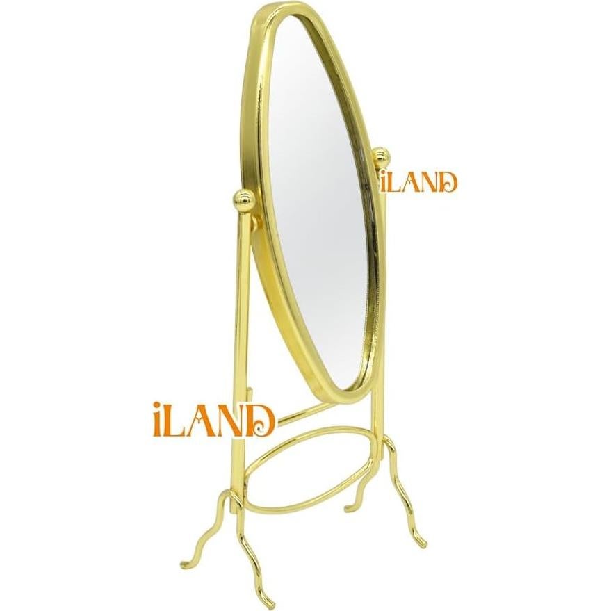 Muebles Miniatura iLAND 1:12 Perchero y Espejo Dorado