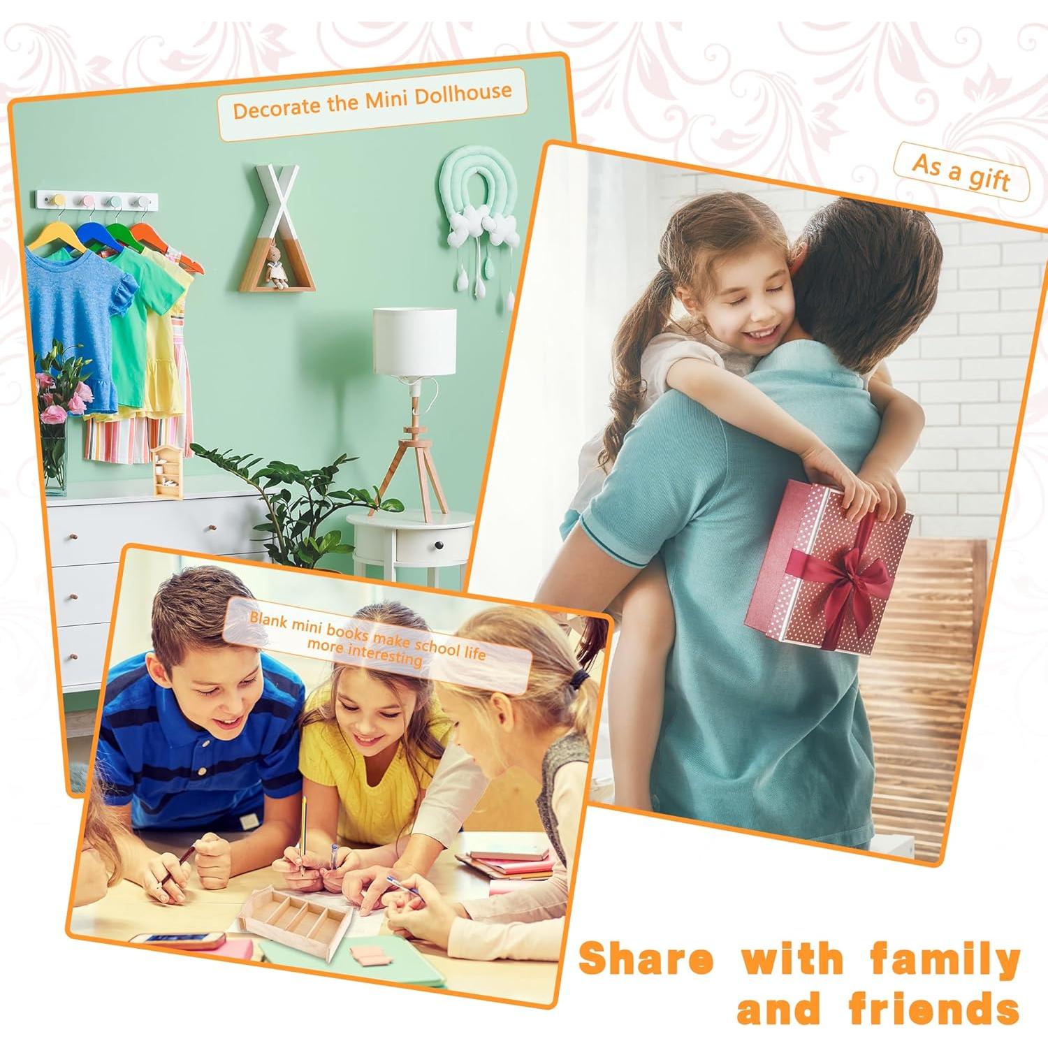 Mini Estantería de Madera Kugliwa con 50 Libros Blancos 4 Pisos