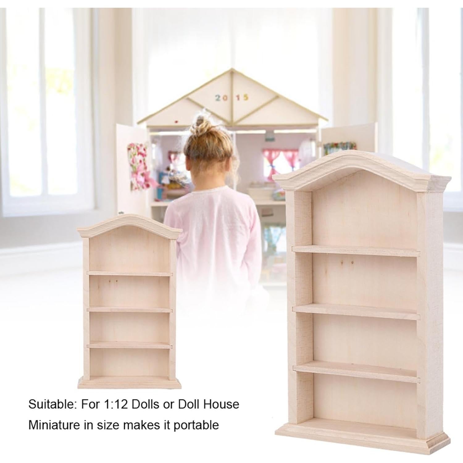 Estantería Miniatura de Madera KooingTech 1:12 para Muñecas