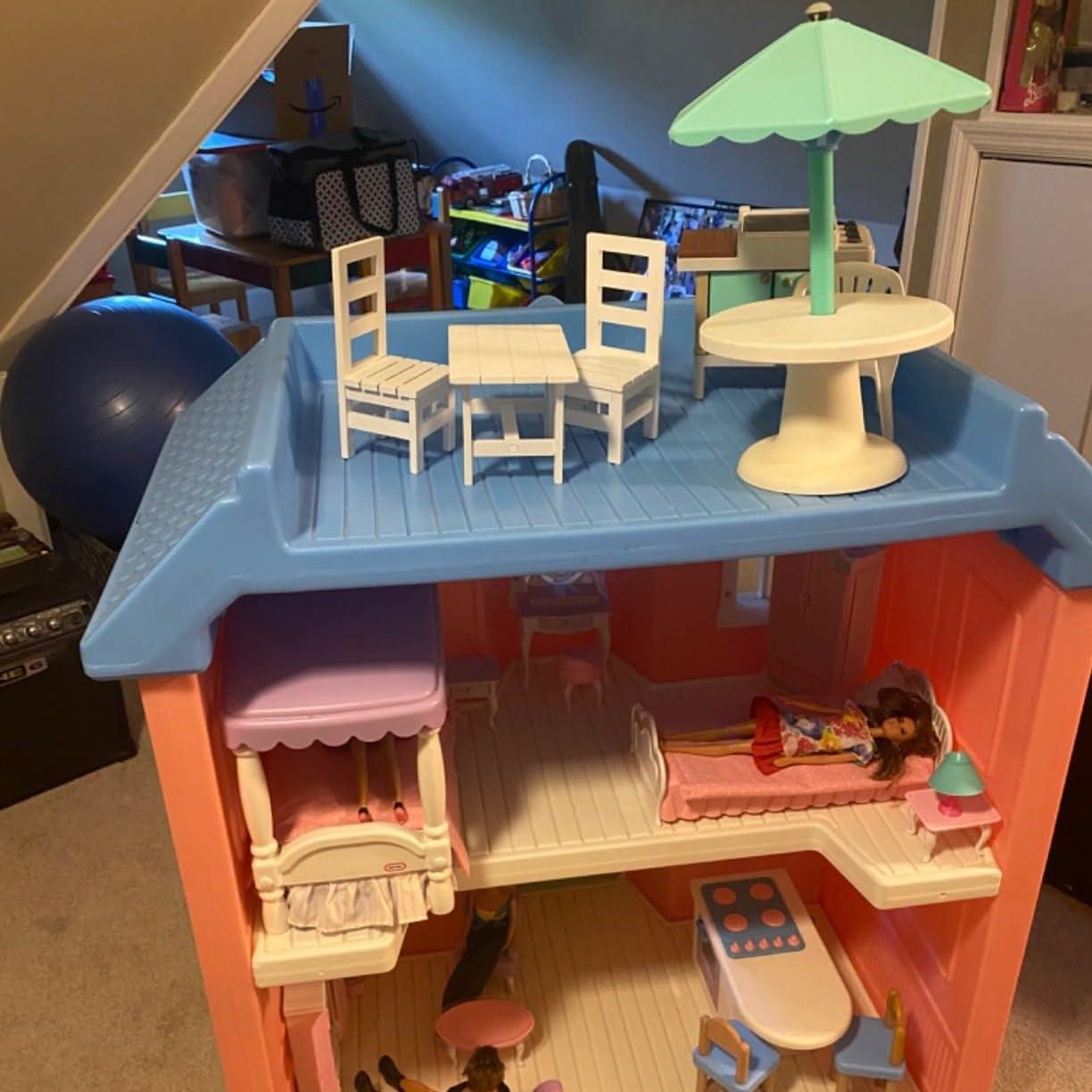 Juego de Muebles para Casa de Muñecas Marsrut 1:6 - Mesa y 2 Sillas