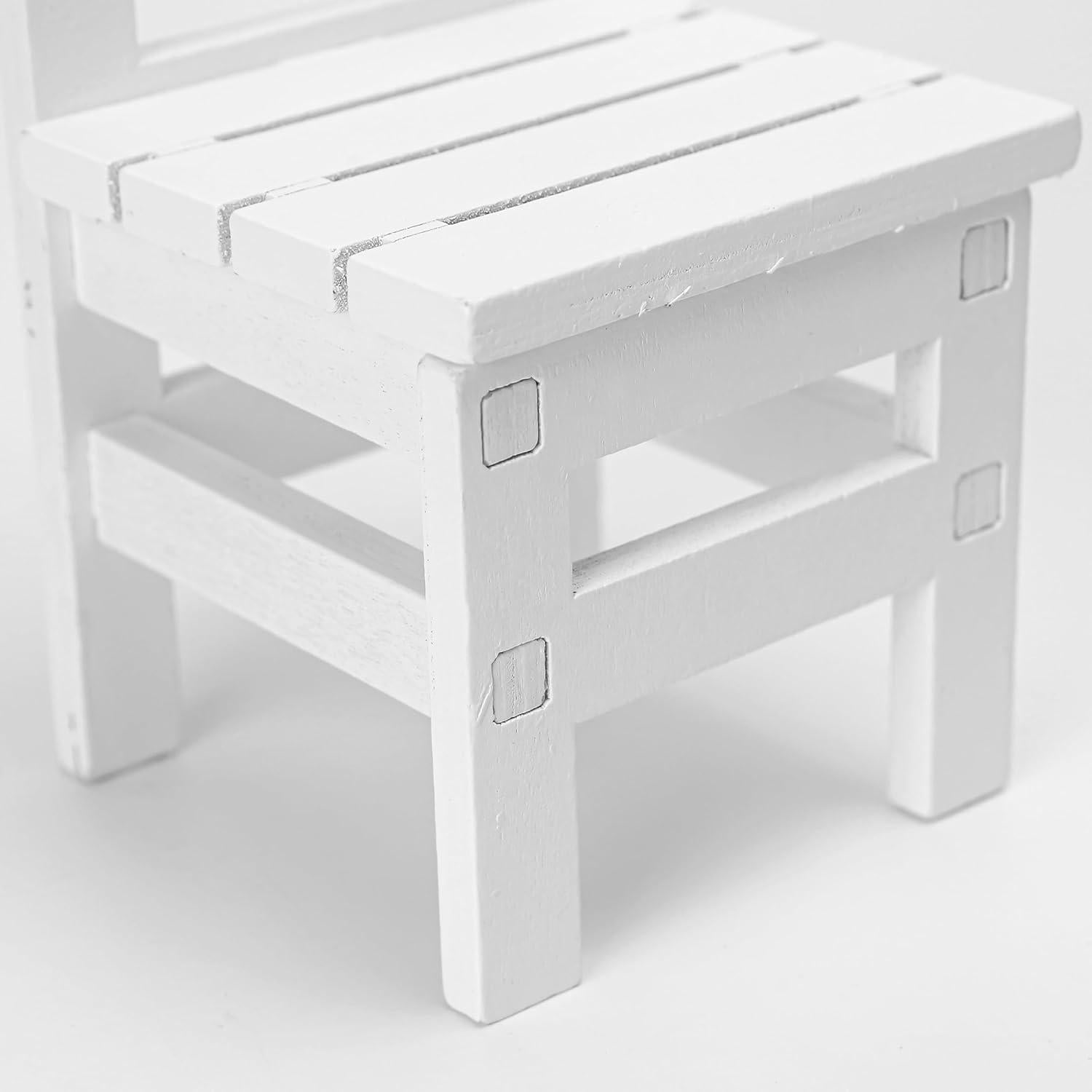 Juego de Muebles para Casa de Muñecas Marsrut 1:6 - Mesa y 2 Sillas