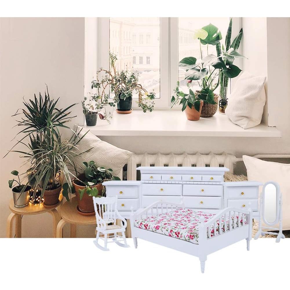 Juego de Muebles para Casa de Muñecas Tyenaza 6 Piezas Madera