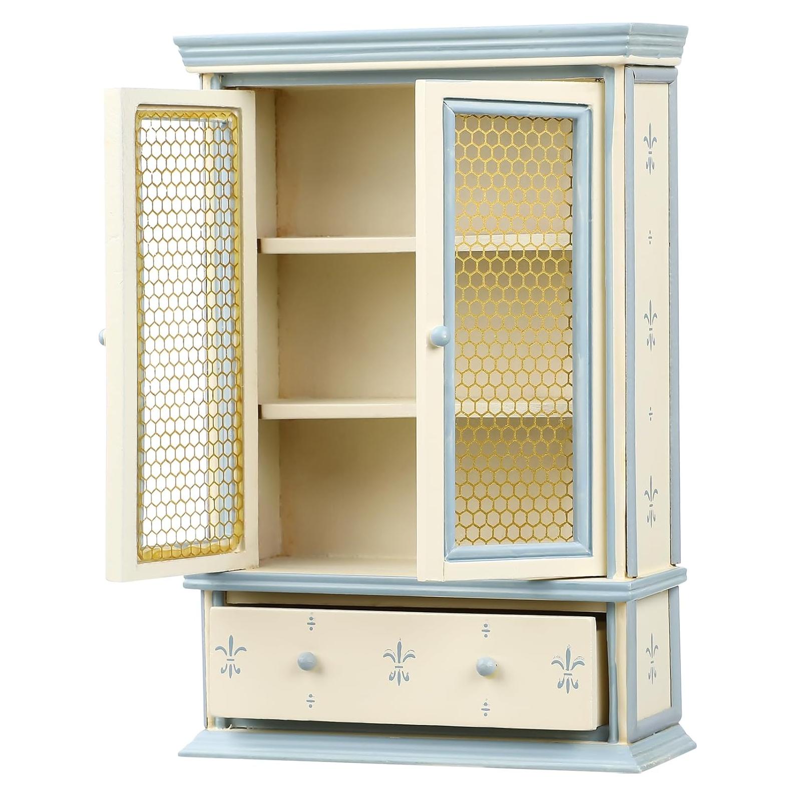 Mini Estantería de Madera NUOBESTY para Casa de Muñecas 14x10cm