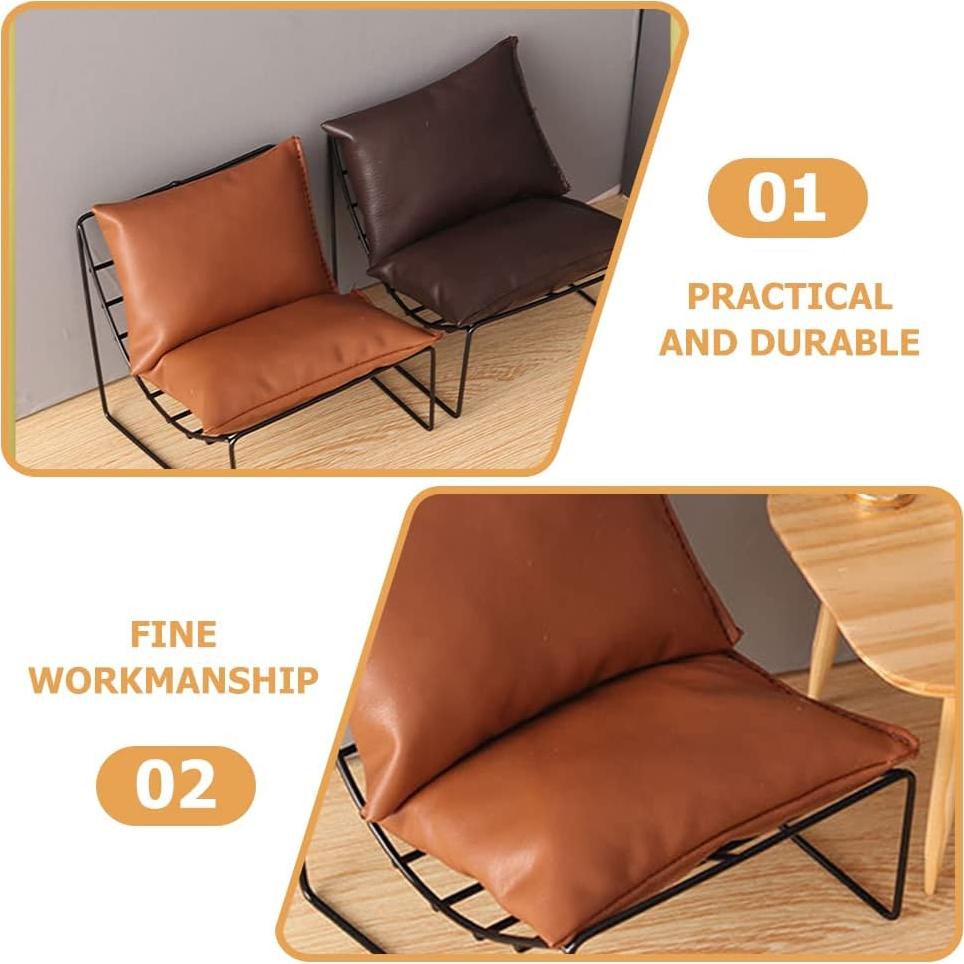 Sillas Miniatura LOGOFUN 2 Pcs para Casa de Muñecas 10.4 cm