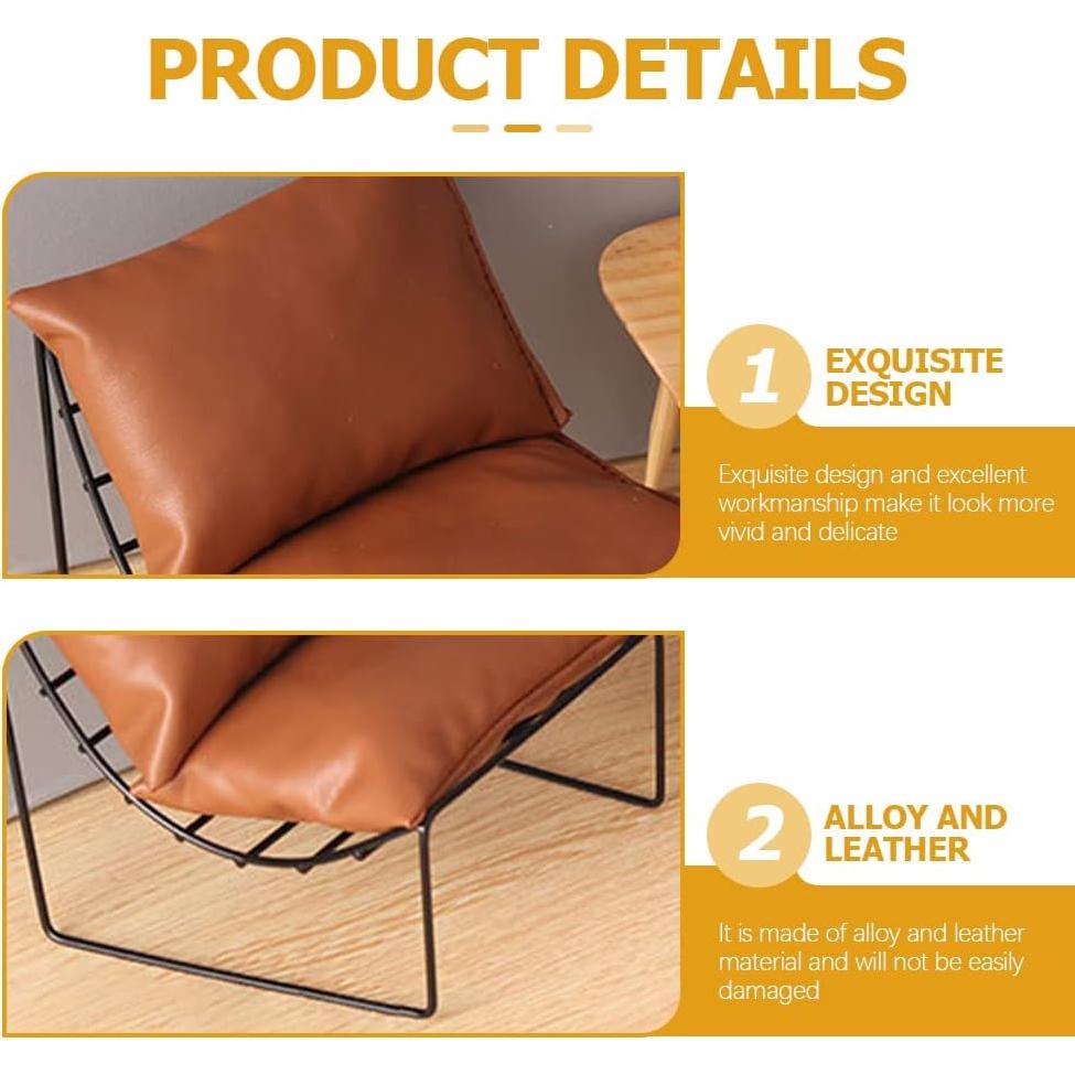 Sillas Miniatura LOGOFUN 2 Pcs para Casa de Muñecas 10.4 cm