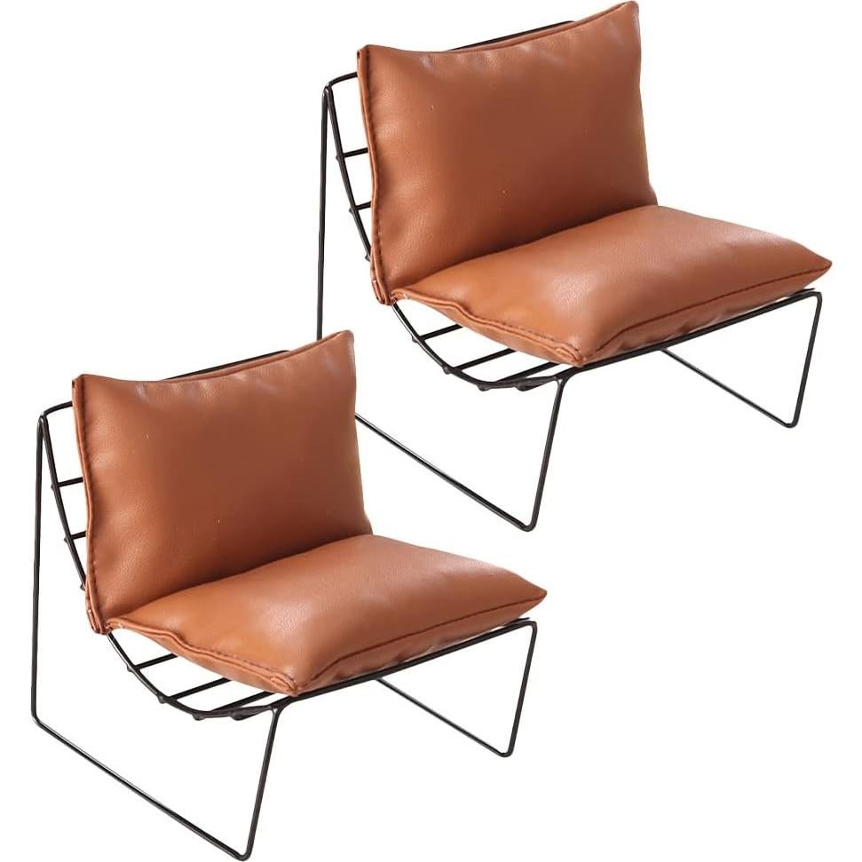 Sillas Miniatura LOGOFUN 2 Pcs para Casa de Muñecas 10.4 cm