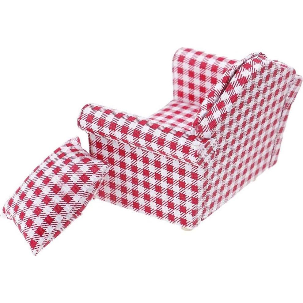 Juego de Sofá y Silla Miniatura Dream-Wonderland 1:12 Madera