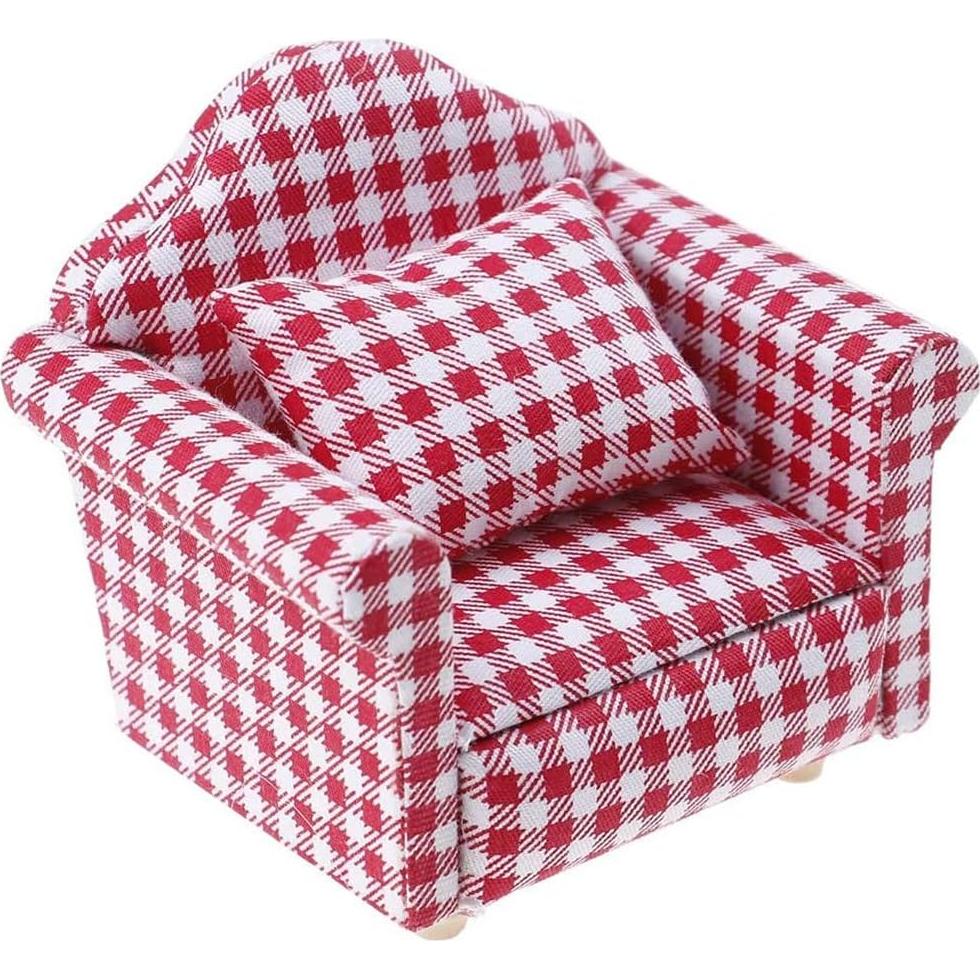 Juego de Sofá y Silla Miniatura Dream-Wonderland 1:12 Madera