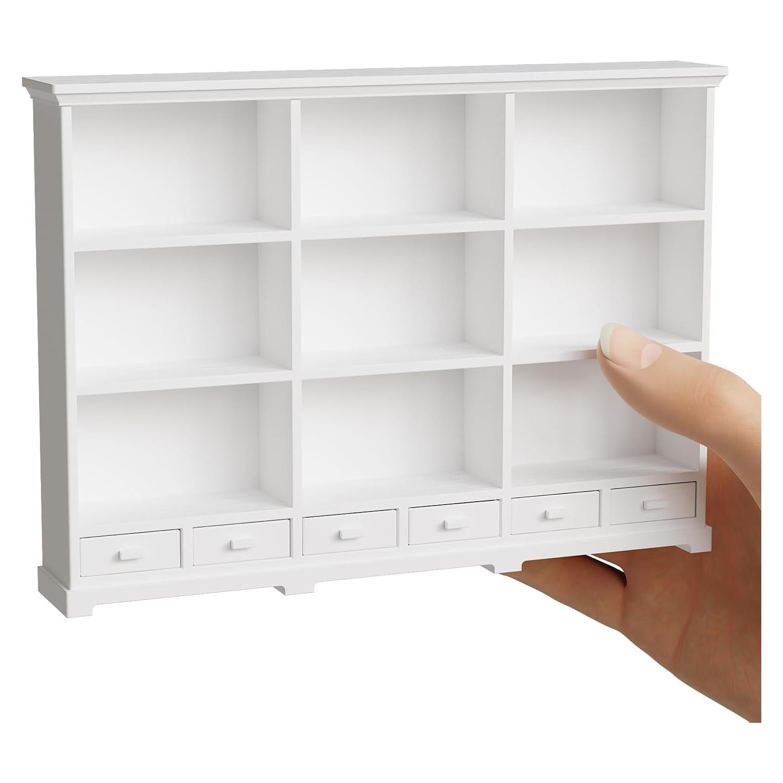 Estante de Casa de Muñecas XYMTOY 1:12 Blanco Multifuncional