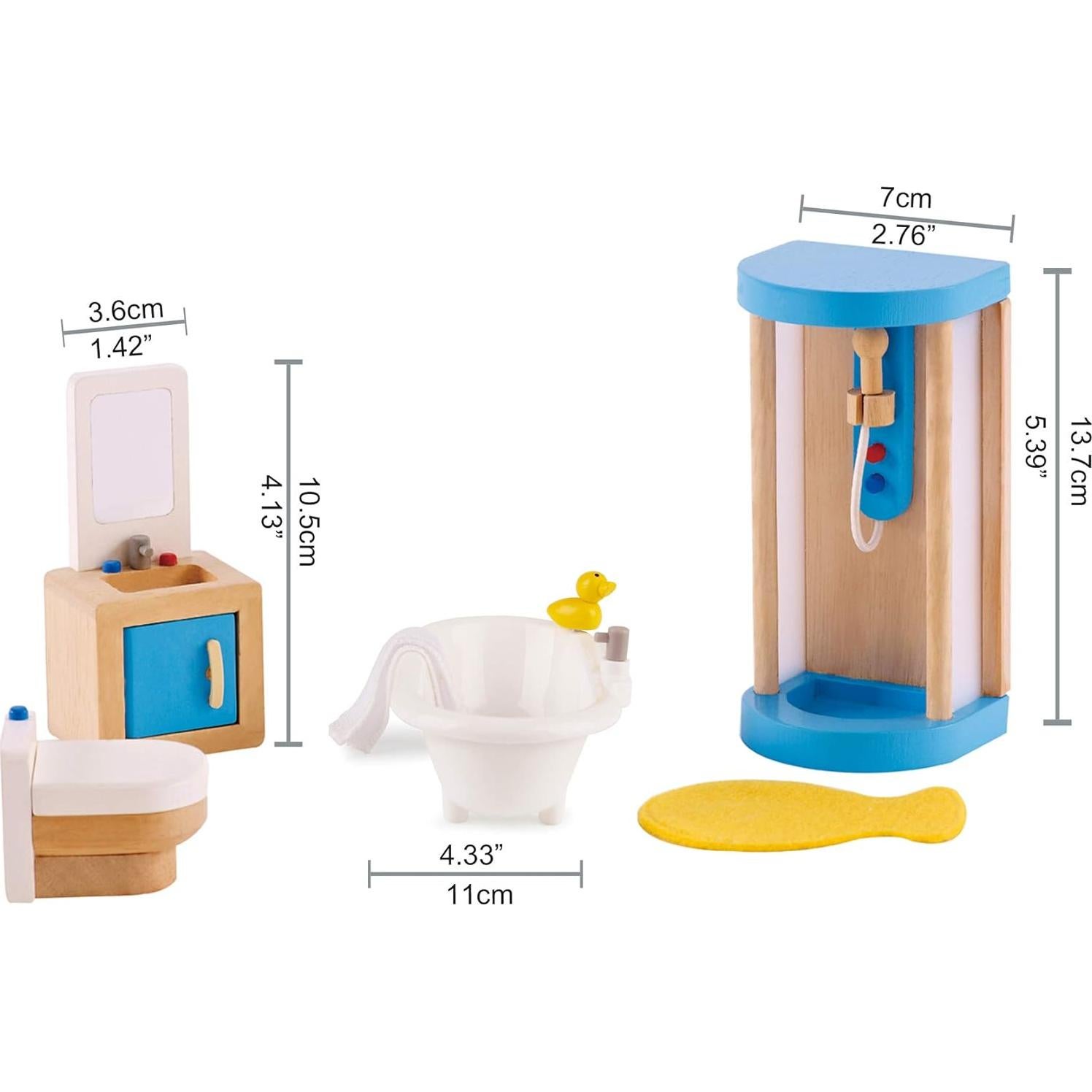 Juego de Muebles de Baño de Madera Hape E3451 para Niños