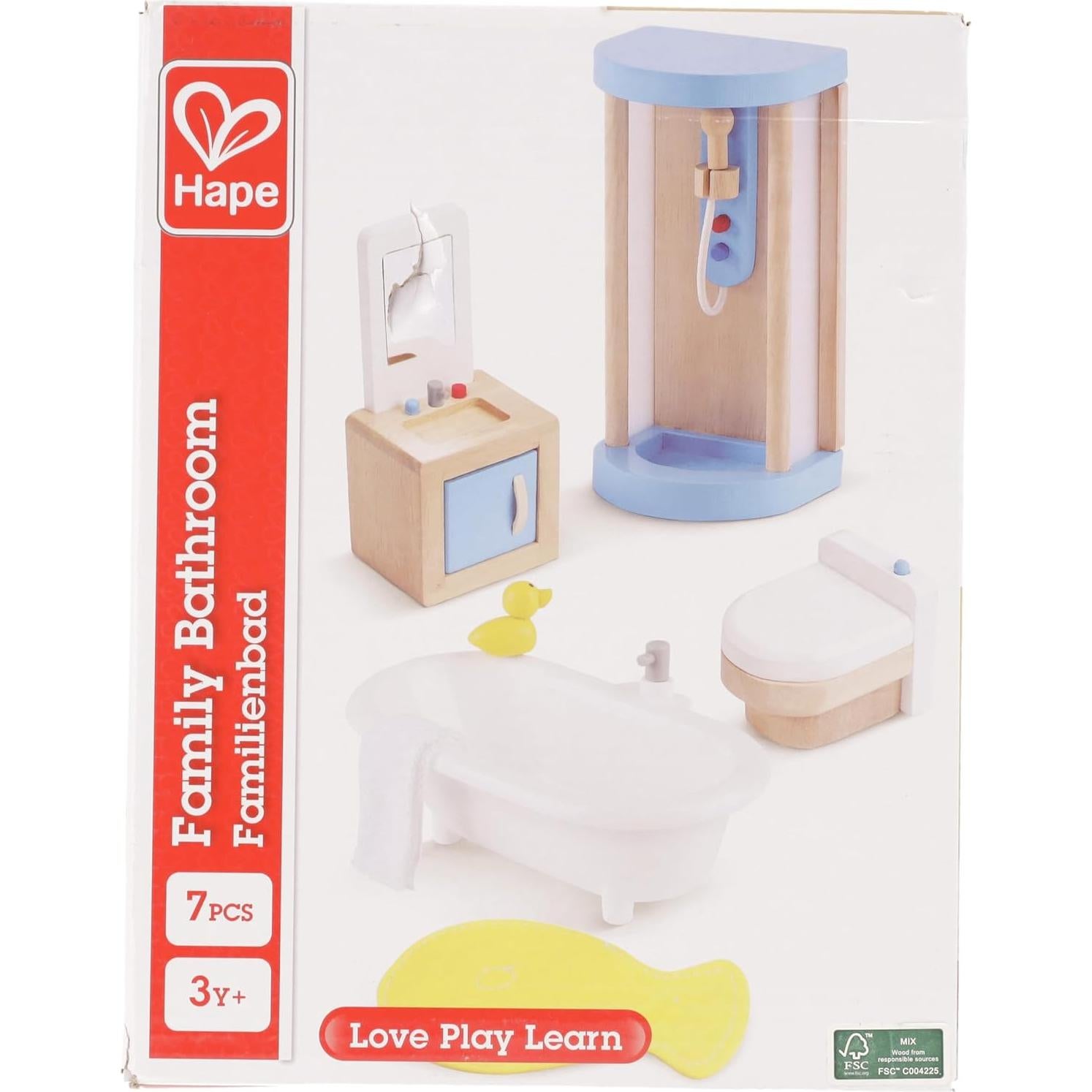 Juego de Muebles de Baño de Madera Hape E3451 para Niños