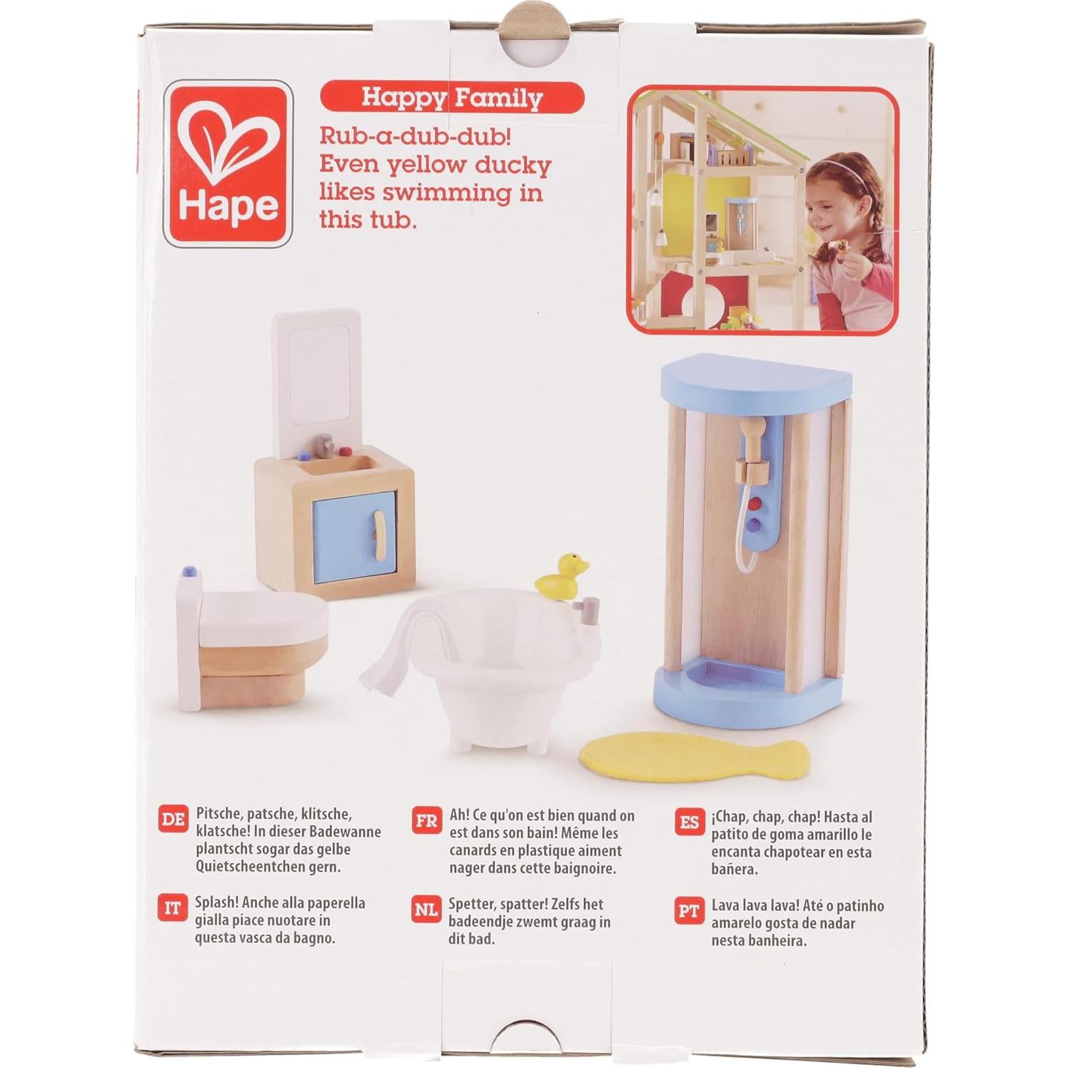 Juego de Muebles de Baño de Madera Hape E3451 para Niños