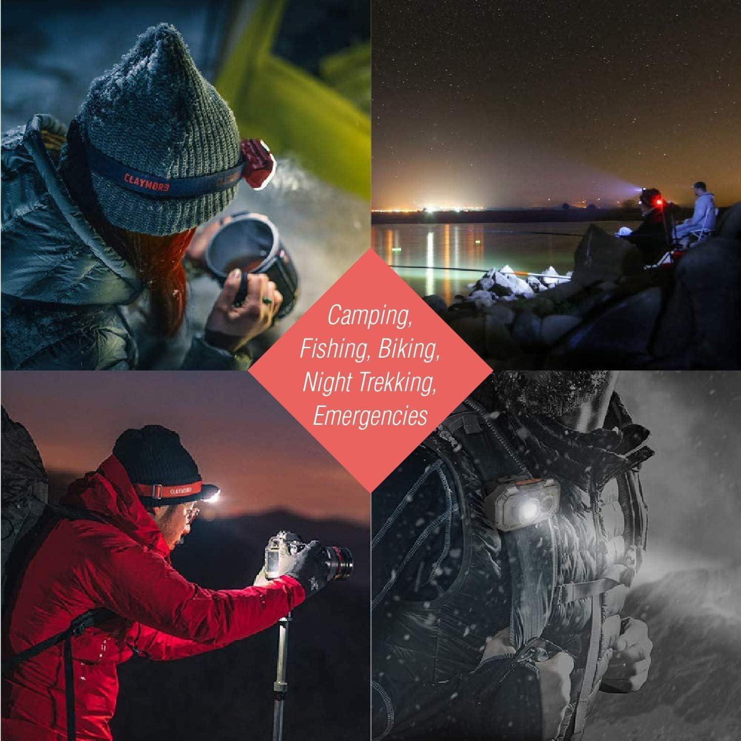 Linterna Frontal Claymore Heady+ Tan LED Recargable 600 Lúmenes