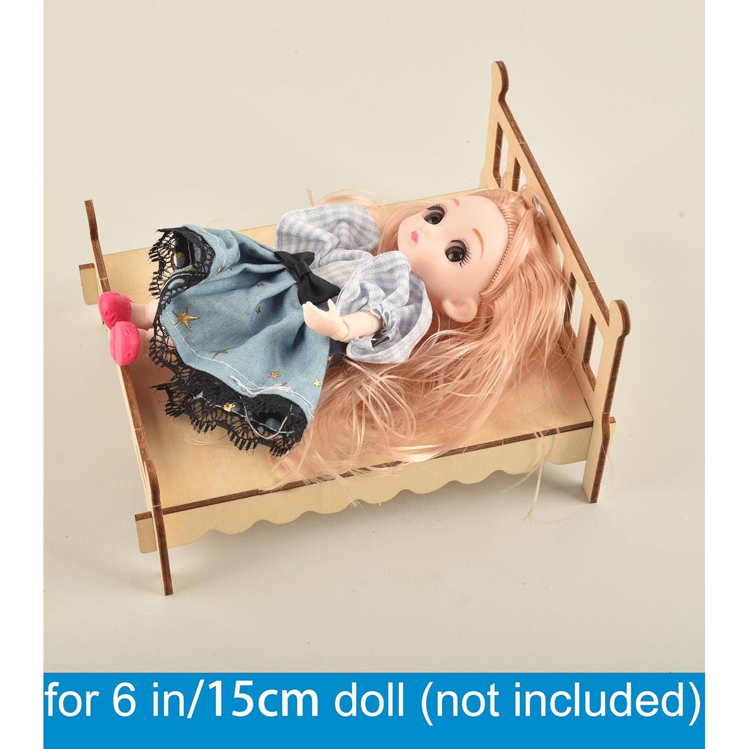 Muebles de Casa de Muñecas de Madera BOHS 1:12 - 28 Piezas