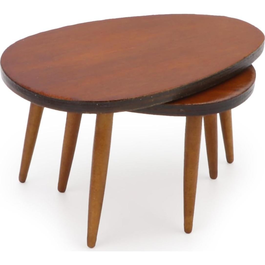 Mesa Triangular Miniatura de Madera Cutemini 1:12 Marrón