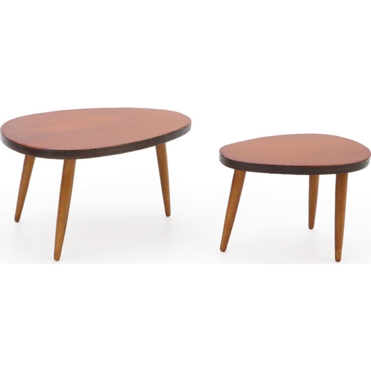 Mesa Triangular Miniatura de Madera Cutemini 1:12 Marrón