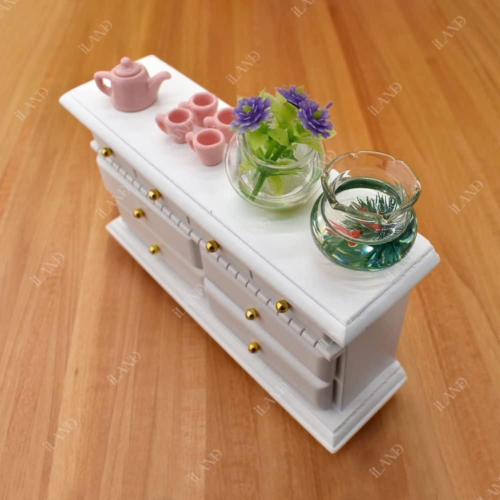 Conjunto de Muebles de Casa de Muñecas iLAND Rosa 6 Piezas