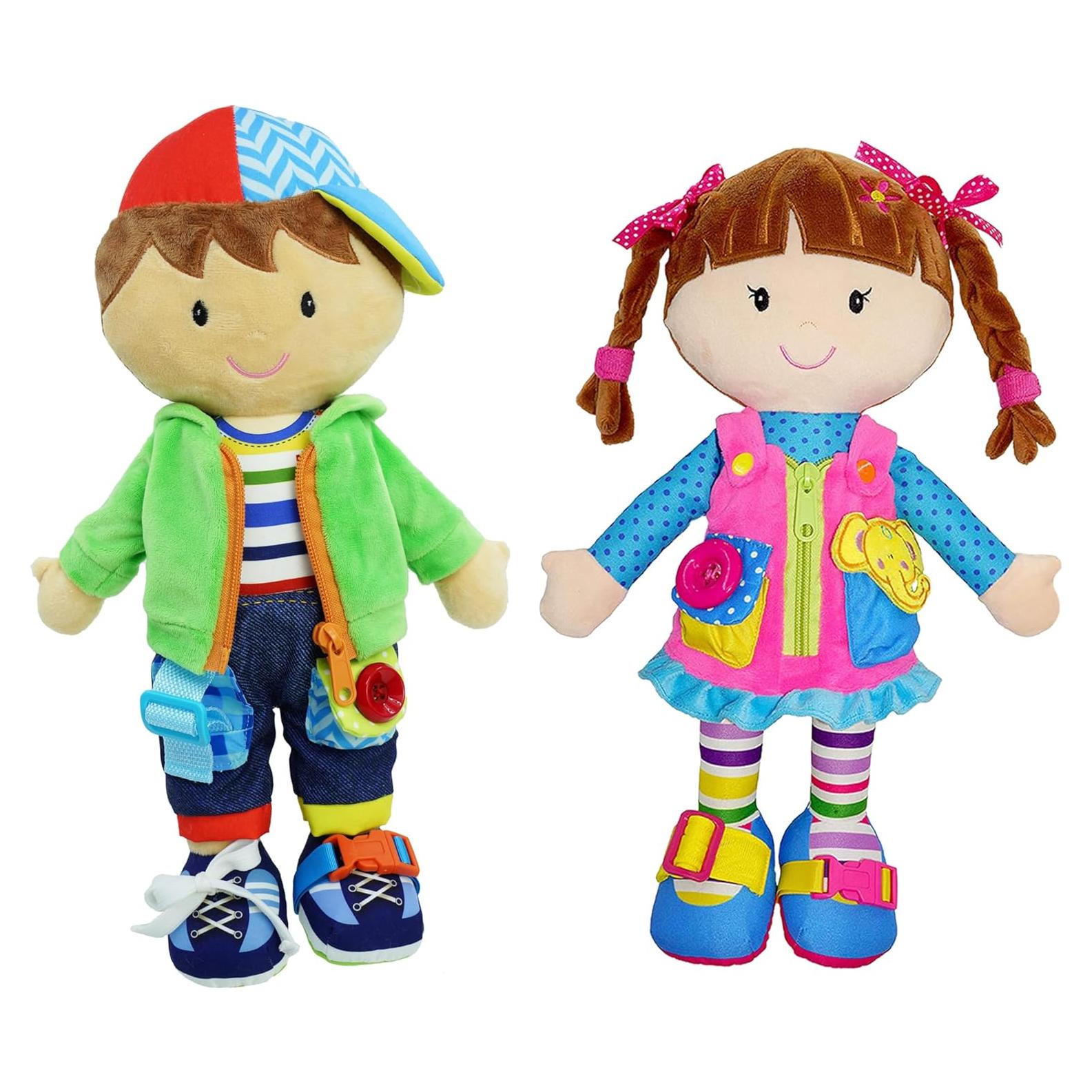 Conjunto de Muñecas de Peluche Educativas June Garden 39 cm