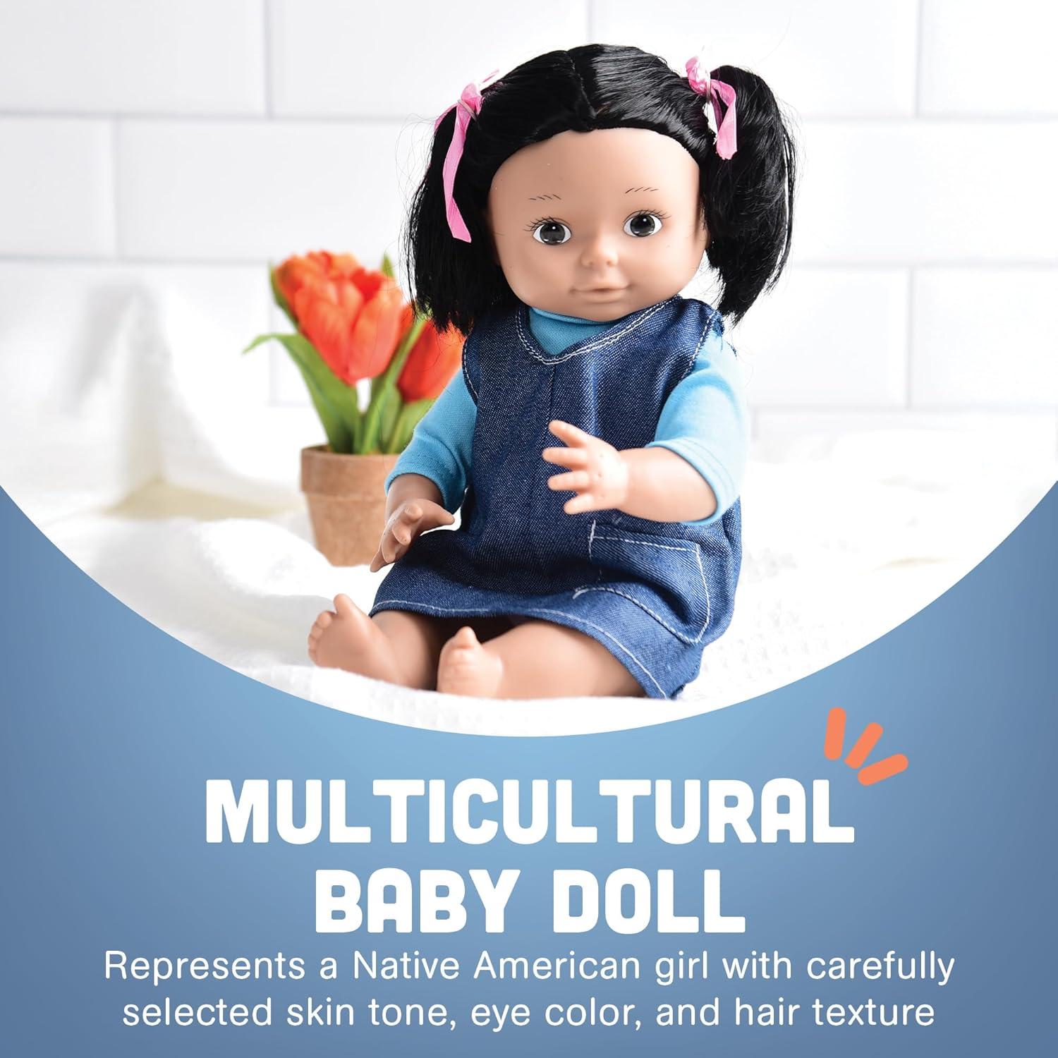 Muñeca Bebé Multicultural Cre8tive Minds Nativa Americana 33cm