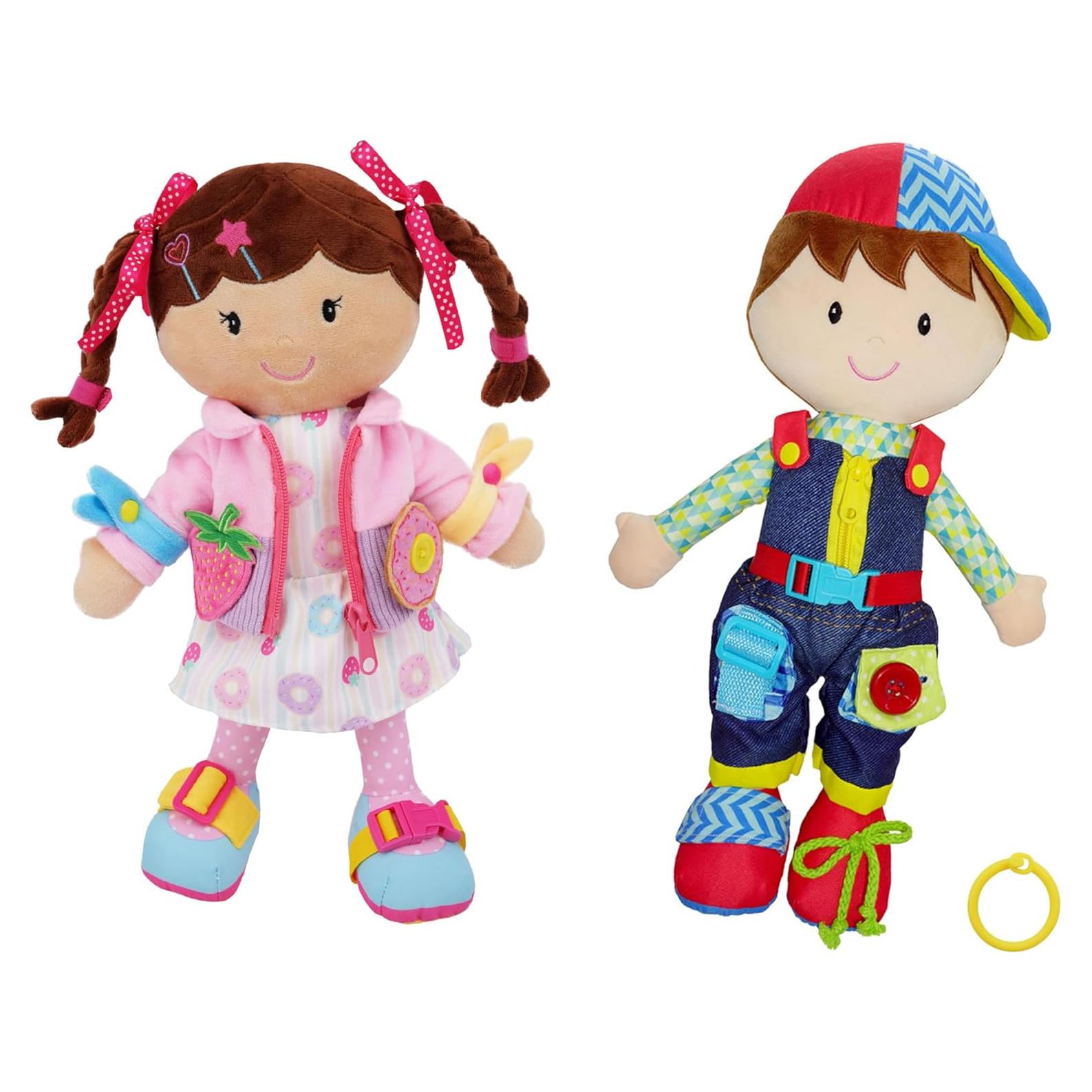 Muñecas de Peluche Educativas Jardín de Junio - Daisy y Lucas 39 cm